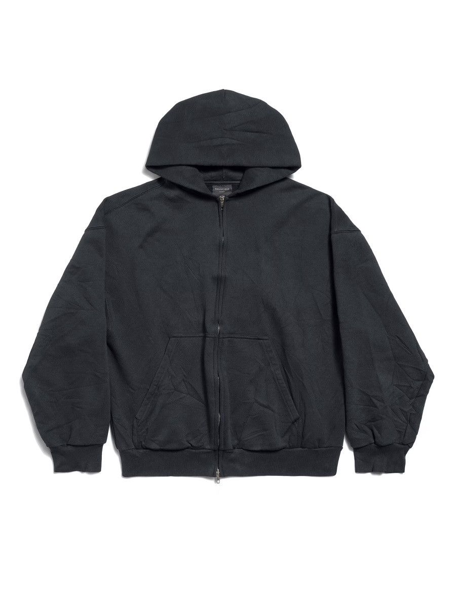 Balenciaga BALENCIAGA "FLIPPED" ZIPPERED SWEATSHIRT - BLACK Size S / US 4 / IT 40 - 3 Thumbnail