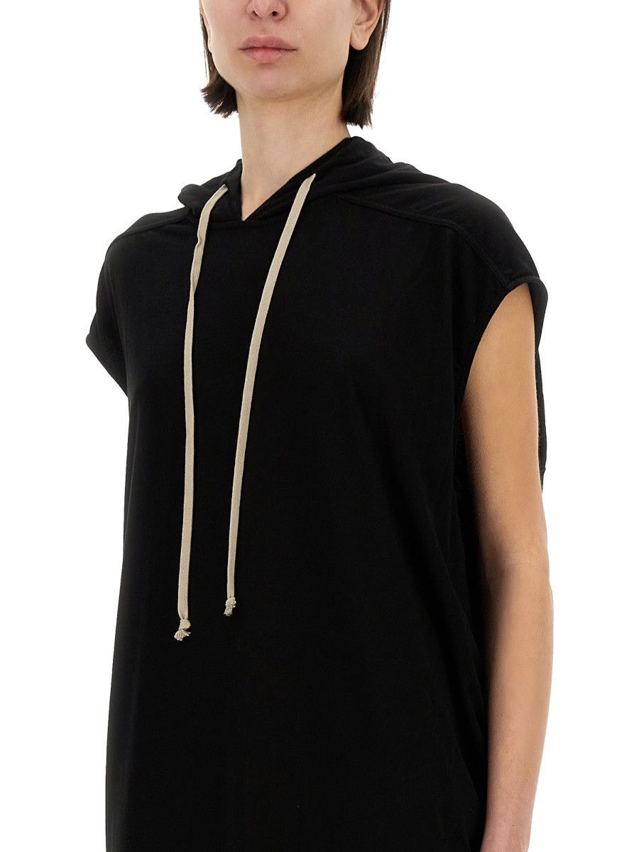 Rick Owens Drkshdw RICK OWENS DRKSHDW LONG DRESS WITH HOOD - BLACK Size 28" / US 6 / IT 42 - 4 Thumbnail