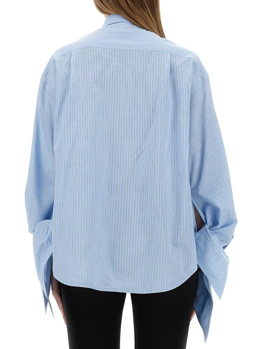 Balenciaga BALENCIAGA BLOUSE WITH KNOTTED CUFFS - BABY BLUE (NUMERIC 2) Size XS / US 0-2 / IT 36-38 - 3 Thumbnail
