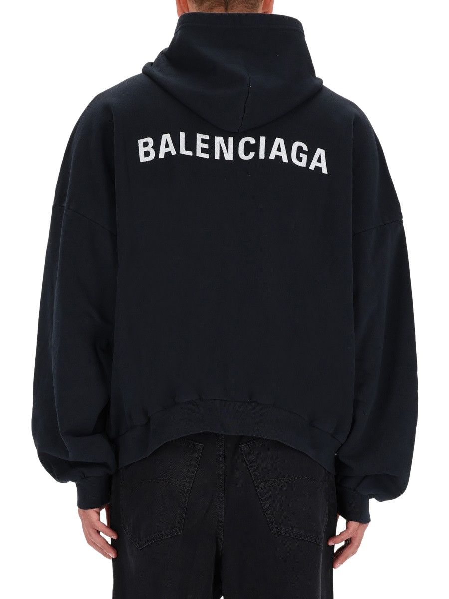 Balenciaga BALENCIAGA SWEATSHIRT WITH LOGO - BLACK Size US L / EU 52-54 / 3 - 4 Thumbnail