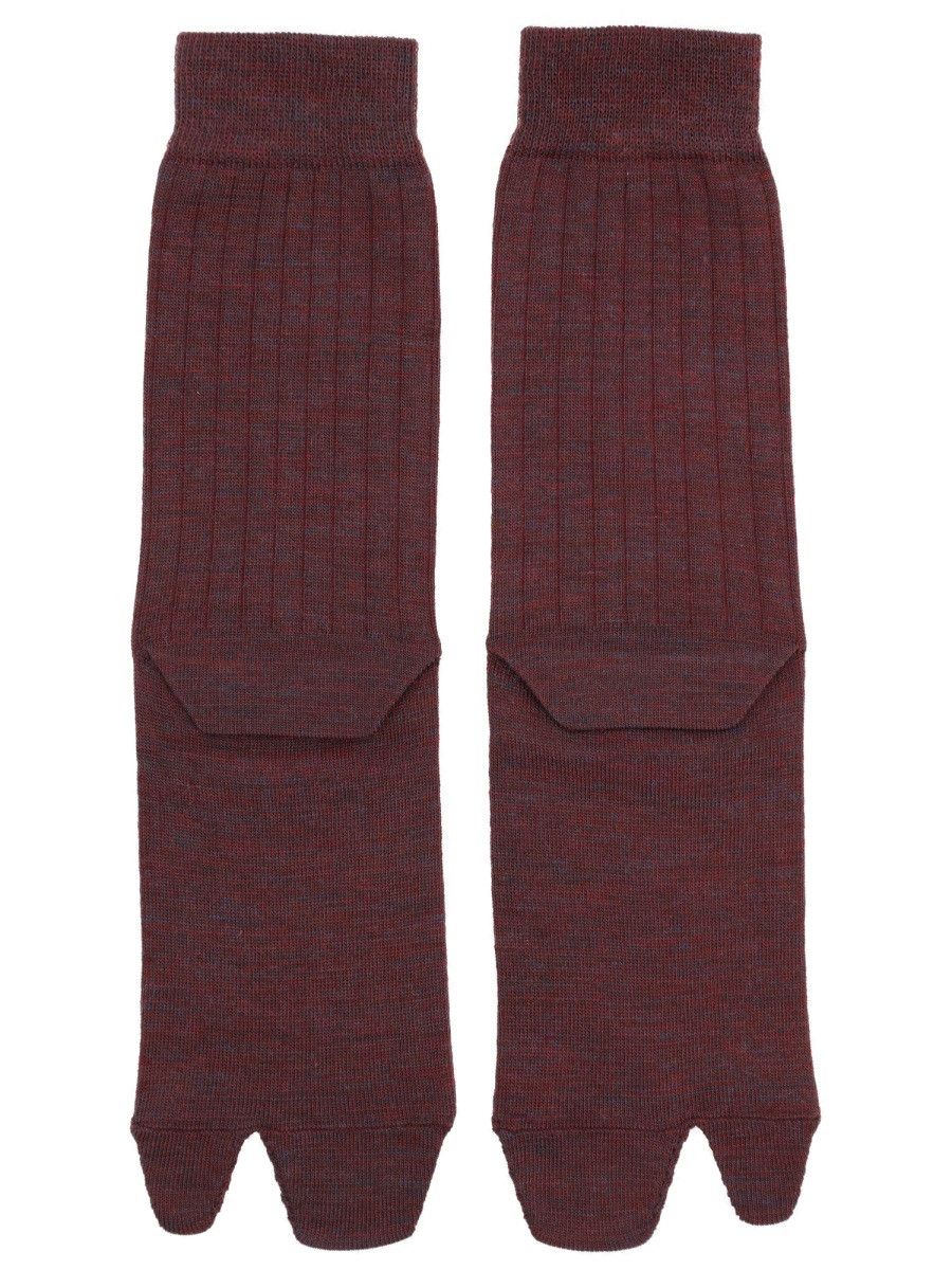 Maison Margiela MAISON MARGIELA SOCKS "TABI" - BORDEAUX Size ONE SIZE - 2 Thumbnail