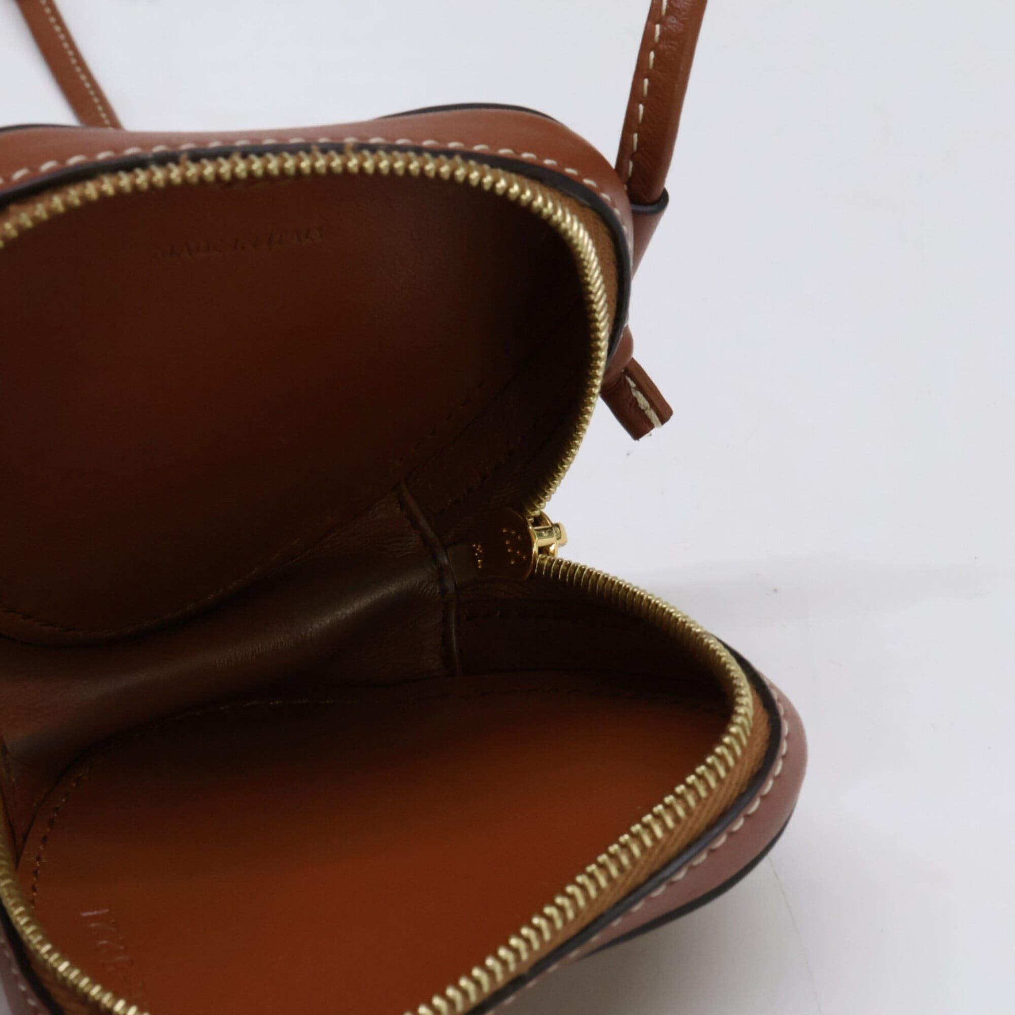 Celine CELINE Micro Leather Heart Mini Crossbody Bag Shoulder Brown Women's Size ONE SIZE - 6 Thumbnail