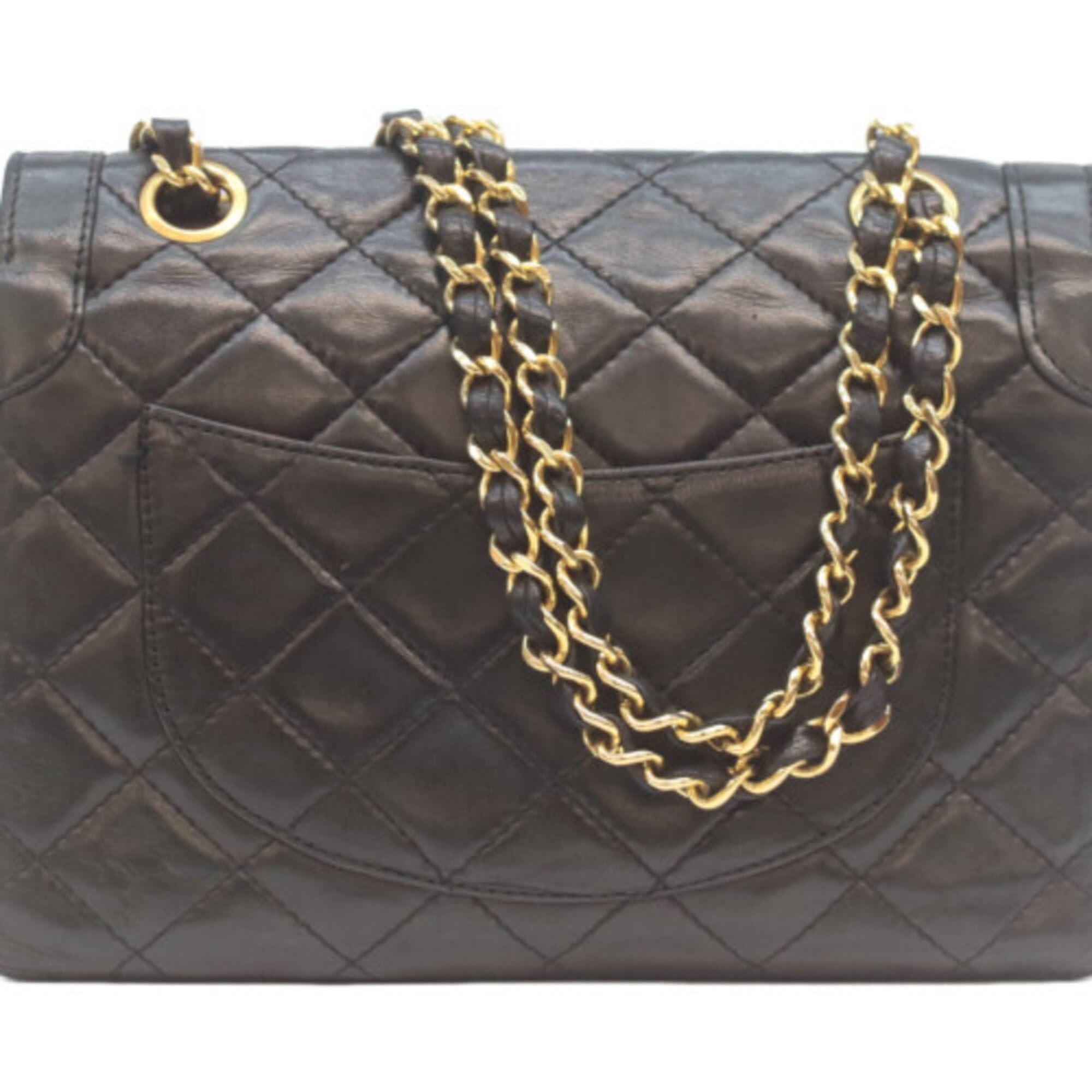 Chanel CHANEL Lambskin Double Flap Mini Matelassé 22 Shoulder Bag, Paris Limited Edition, Black with Gold & Silver Hardware, Women's Size ONE SIZE - 3 Thumbnail