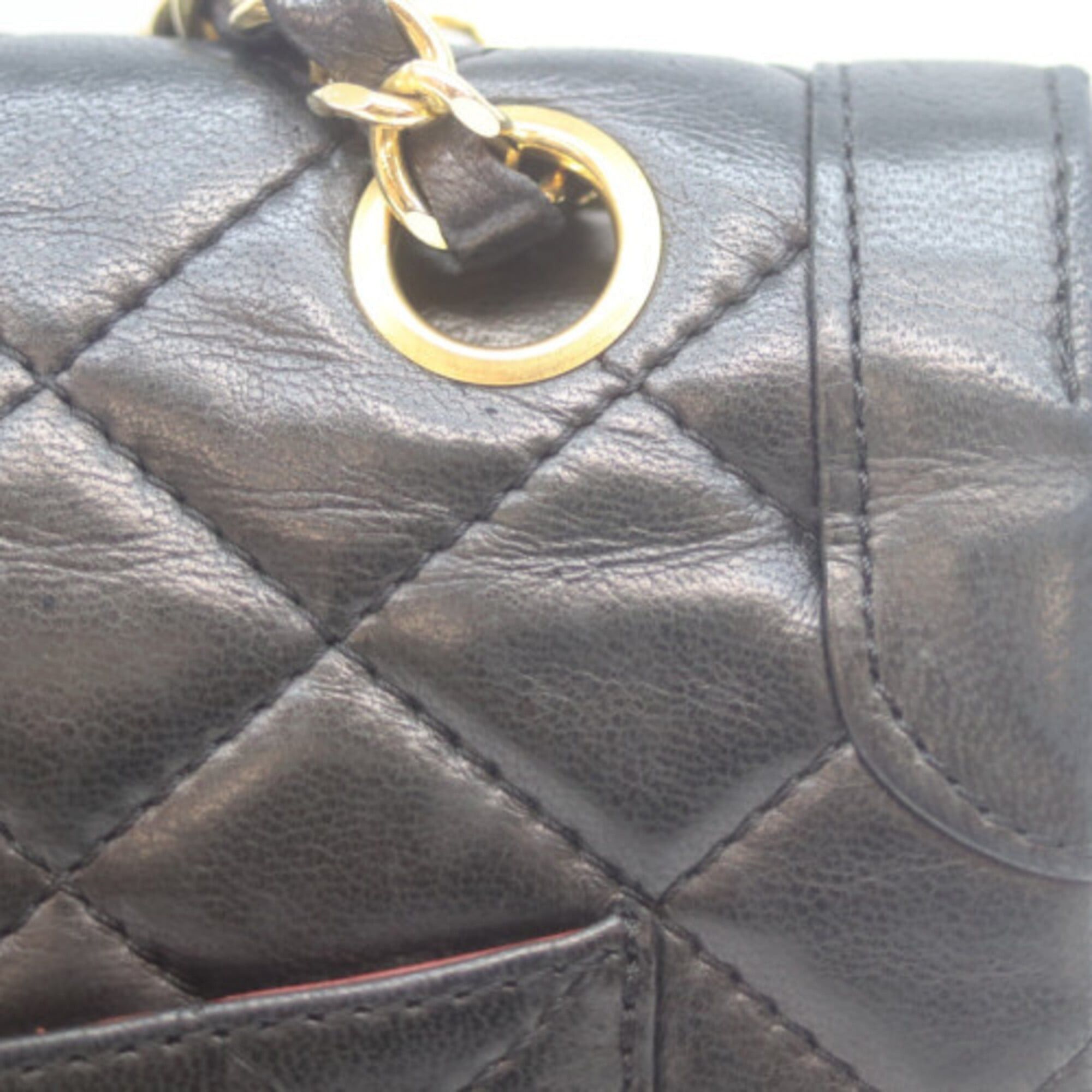 Chanel CHANEL Lambskin Double Flap Mini Matelassé 22 Shoulder Bag, Paris Limited Edition, Black with Gold & Silver Hardware, Women's Size ONE SIZE - 8 Thumbnail