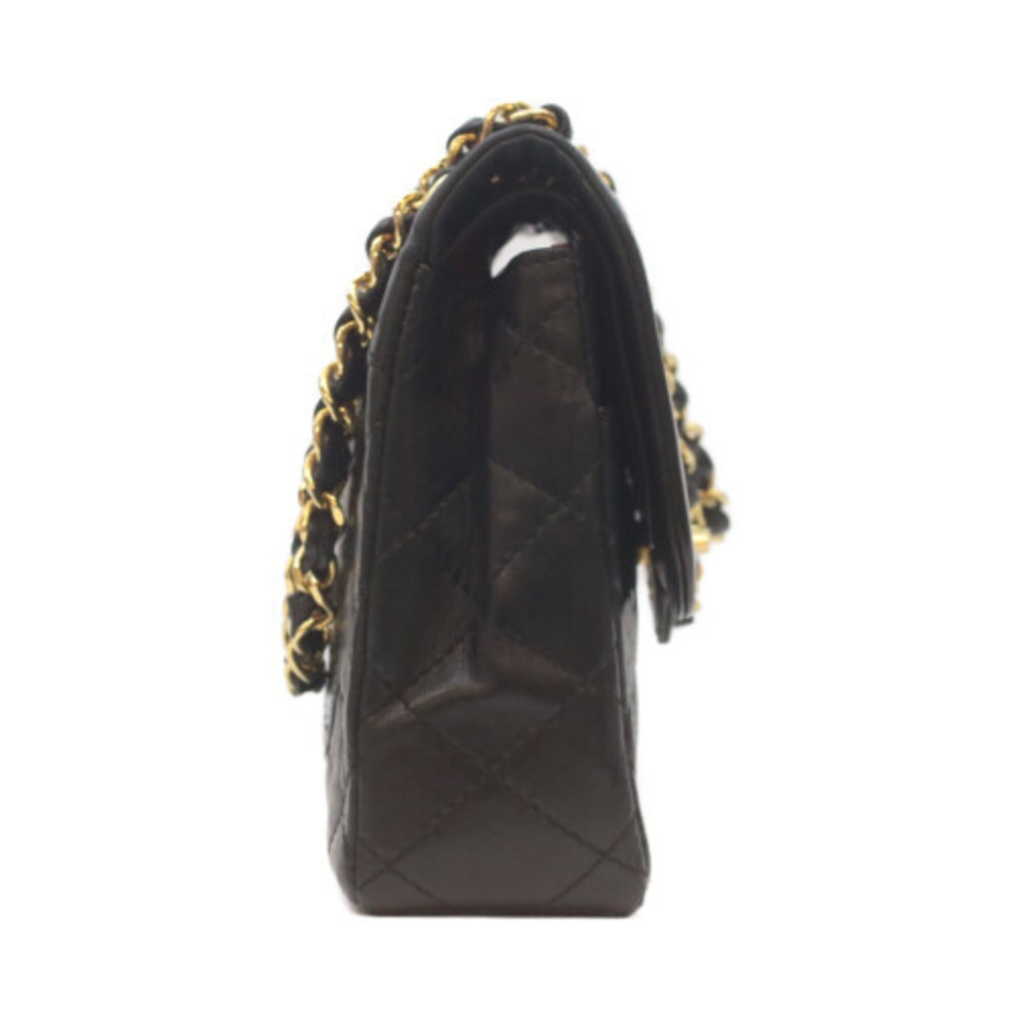 Chanel CHANEL Lambskin Double Flap Mini Matelassé 22 Shoulder Bag, Paris Limited Edition, Black with Gold & Silver Hardware, Women's Size ONE SIZE - 4 Thumbnail