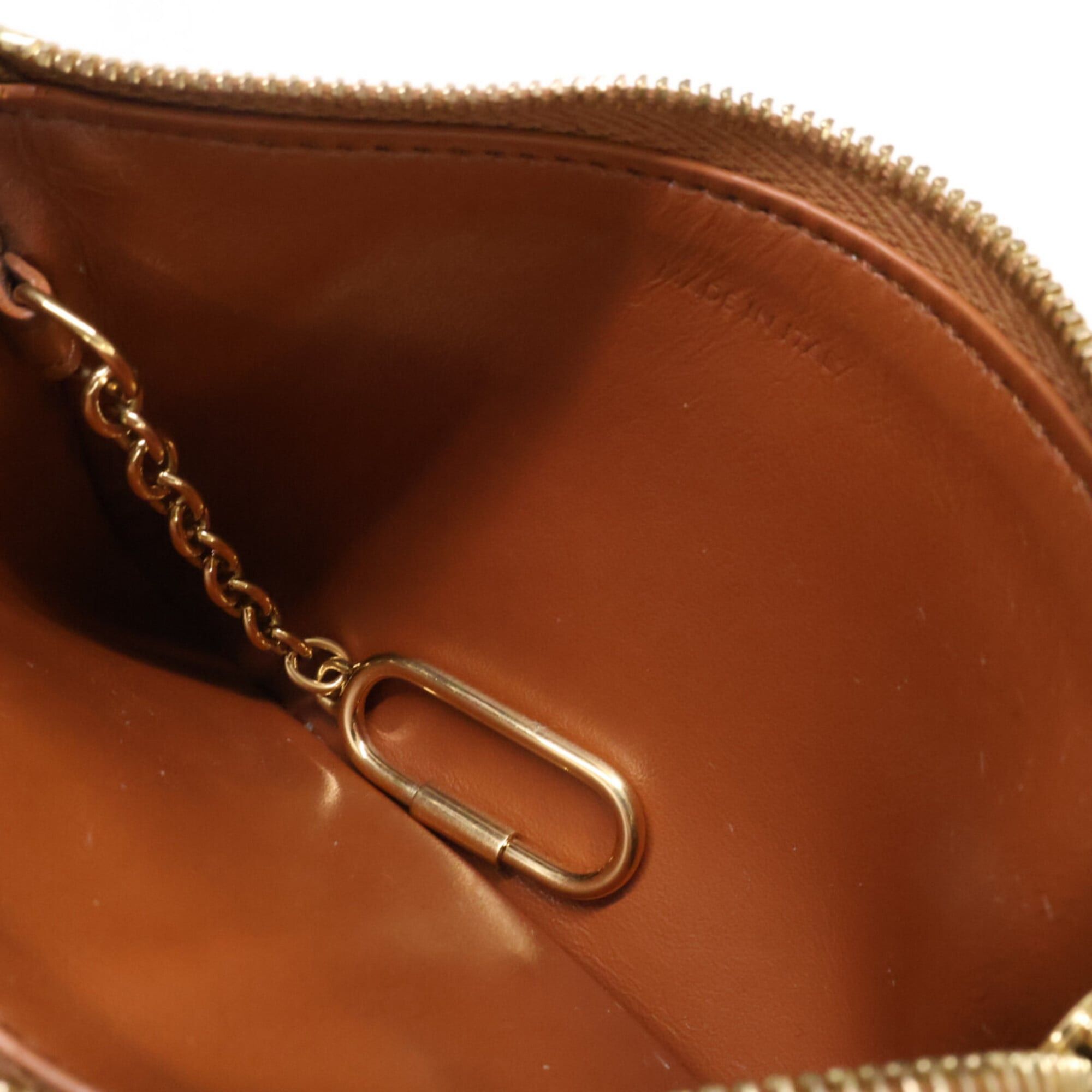 Celine CELINE 10C663 Triomphe Leather Wallet/Coin Case, Brown, Women's Size ONE SIZE - 7 Thumbnail