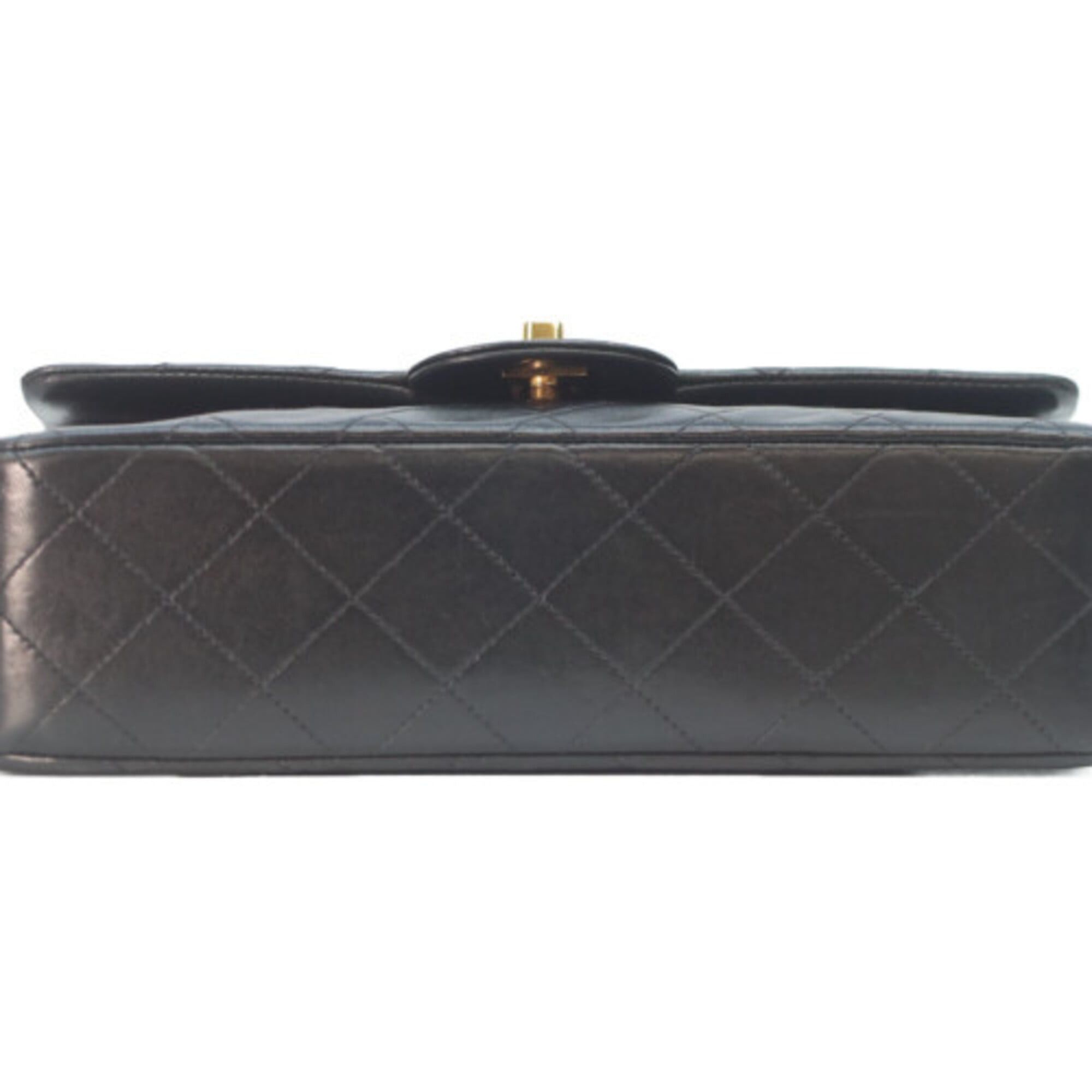 Chanel CHANEL A01113 Lambskin Double Flap Matelassé 23 Shoulder Bag, Black with Gold Hardware, Women's Size ONE SIZE - 5 Thumbnail