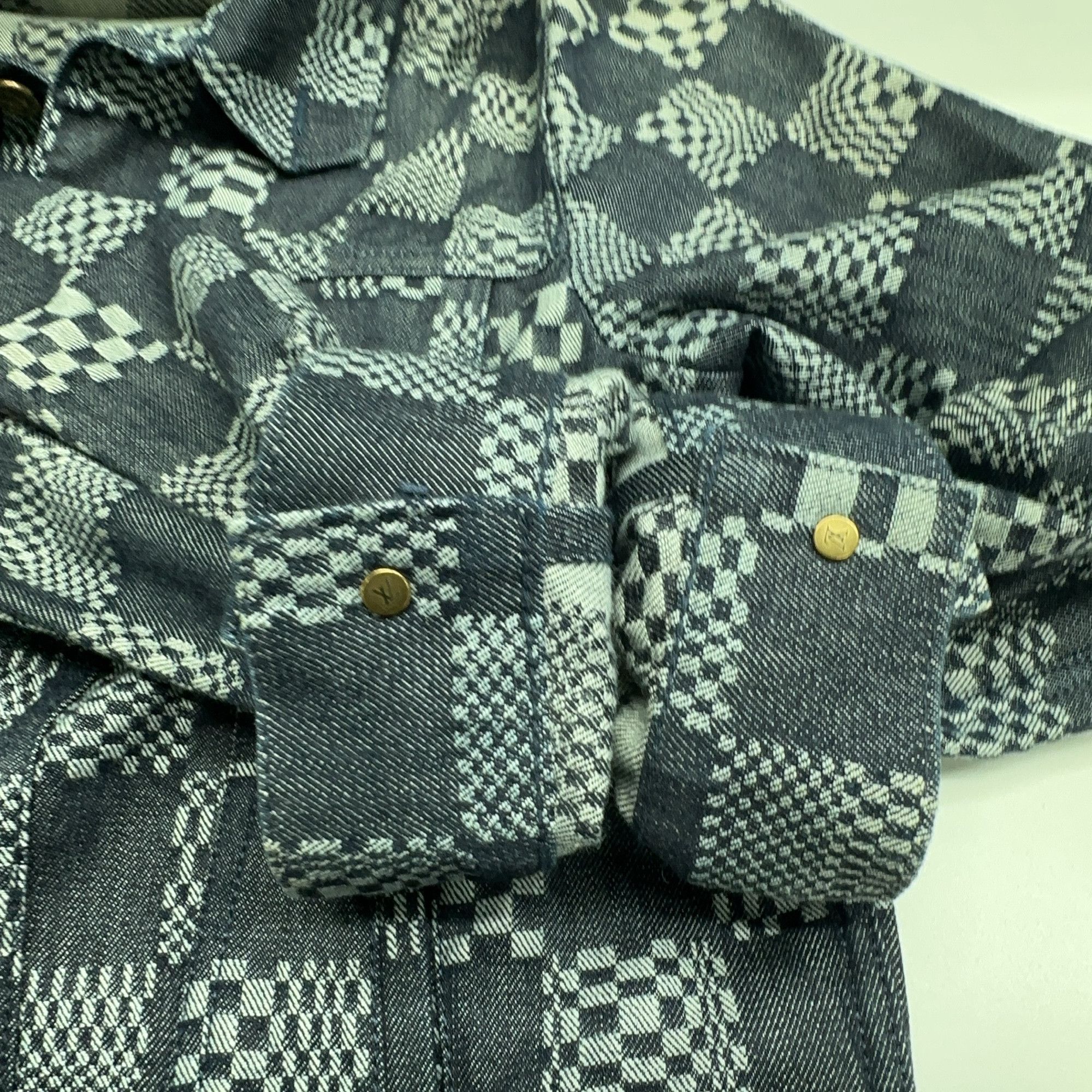 Louis Vuitton Louis Vuitton Checkerboard Denim Jacket Size M Size US M / EU 48-50 / 2 - 6 Thumbnail