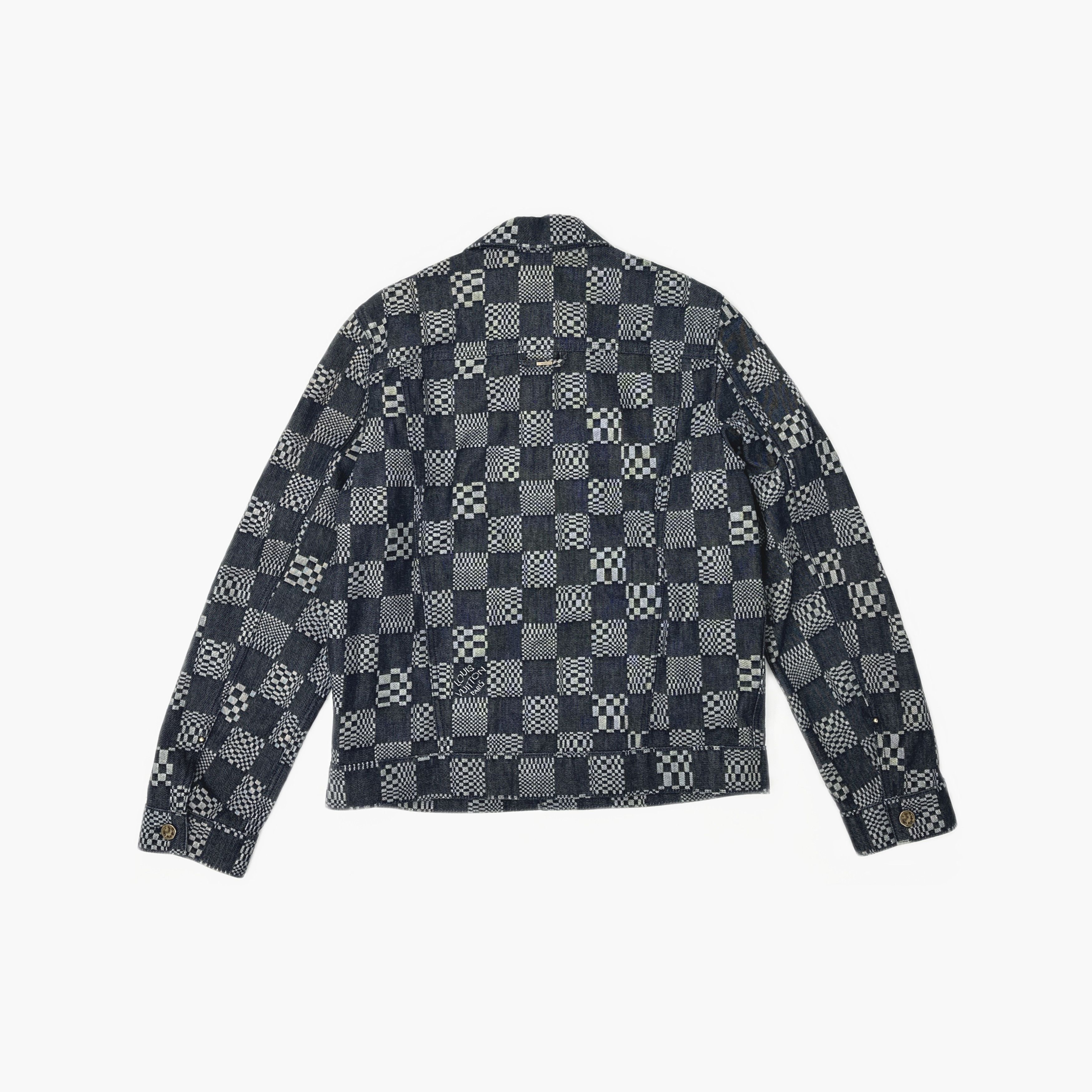 Louis Vuitton Louis Vuitton Checkerboard Denim Jacket Size M Size US M / EU 48-50 / 2 - 2 Thumbnail