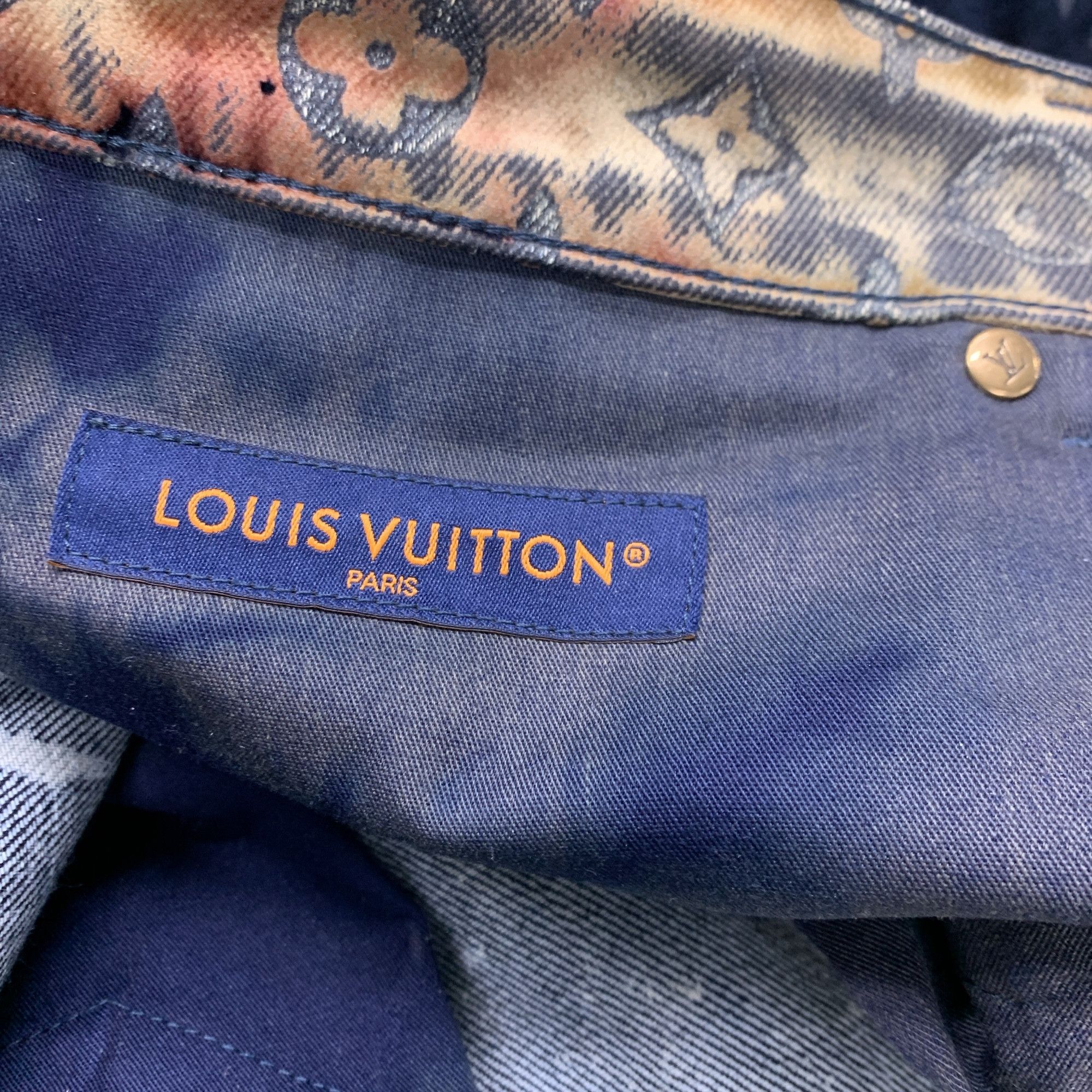 Louis Vuitton Louis Vuitton Monogram Bleach Effect Denim Jeans Size 32 Size US 32 / EU 48 - 3 Thumbnail