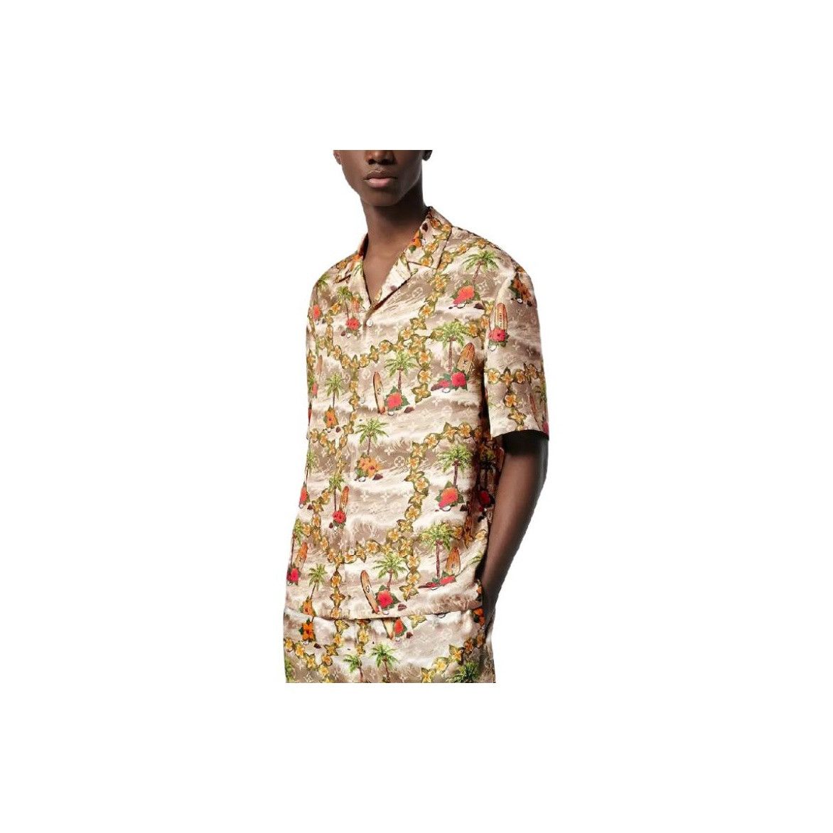 Louis Vuitton Louis Vuitton Tropical Print Short Sleeve Shirt Size L Size US L / EU 52-54 / 3 - 8 Thumbnail