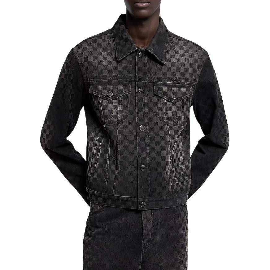Louis Vuitton Louis Vuitton Damier Check Denim Jacket Size M Size US M / EU 48-50 / 2 - 10 Thumbnail