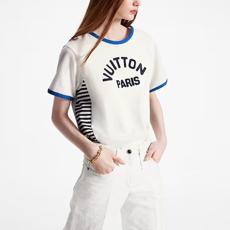Louis Vuitton Louis Vuitton Flocked Logo Striped T-Shirt Size S Size S / US 4 / IT 40 - 12 Thumbnail