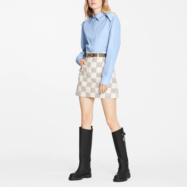 Louis Vuitton Louis Vuitton Damier Cotton Mini Skirt Size 36 Size 26" / US 2 / IT 38 - 7 Thumbnail