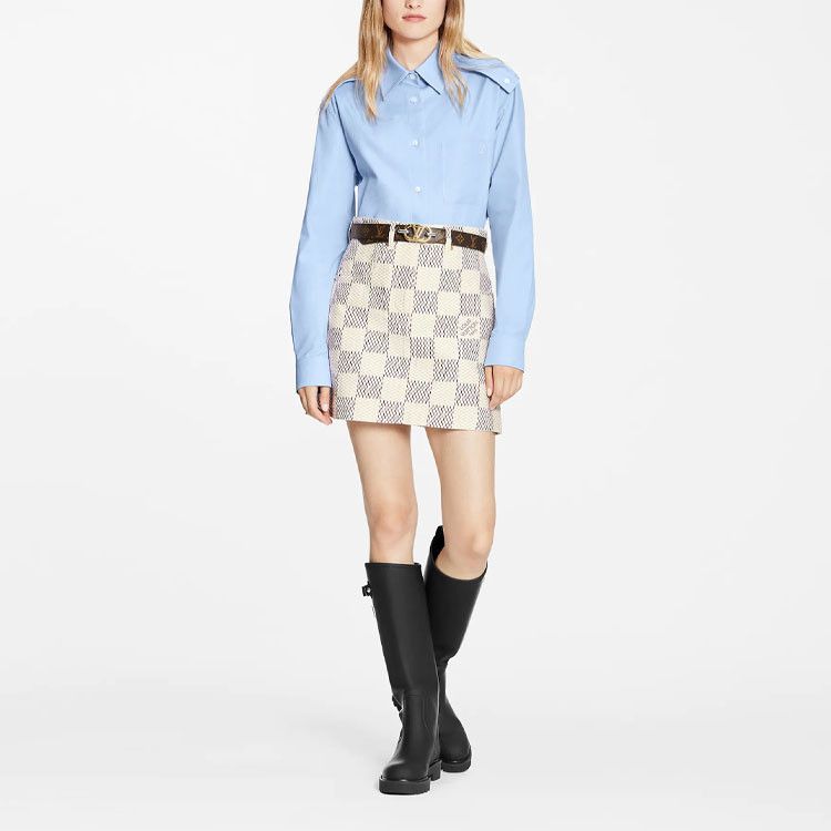 Louis Vuitton Louis Vuitton Damier Cotton Mini Skirt Size 36 Size 26" / US 2 / IT 38 - 6 Thumbnail
