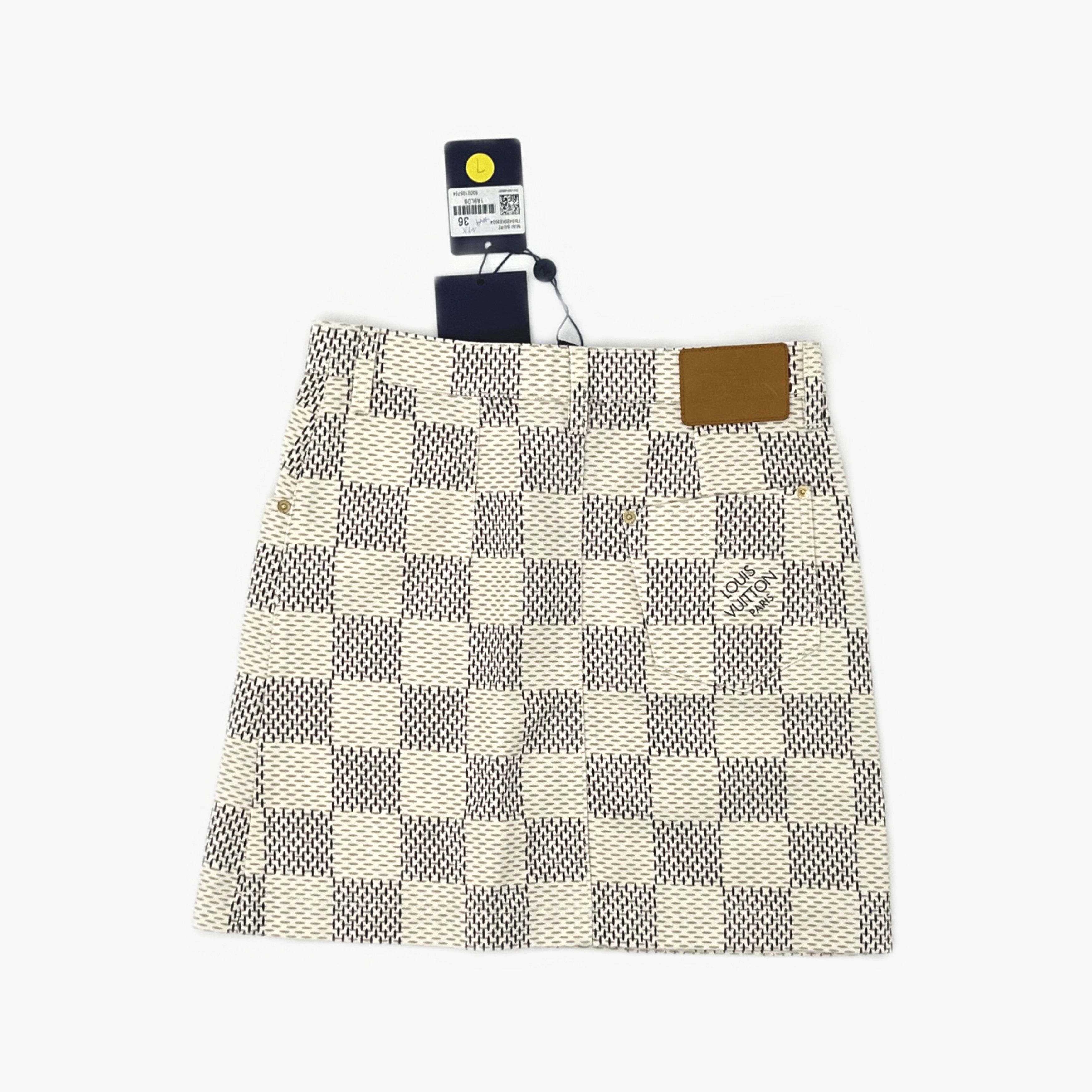 Louis Vuitton Louis Vuitton Damier Cotton Mini Skirt Size 36 Size 26" / US 2 / IT 38 - 2 Thumbnail