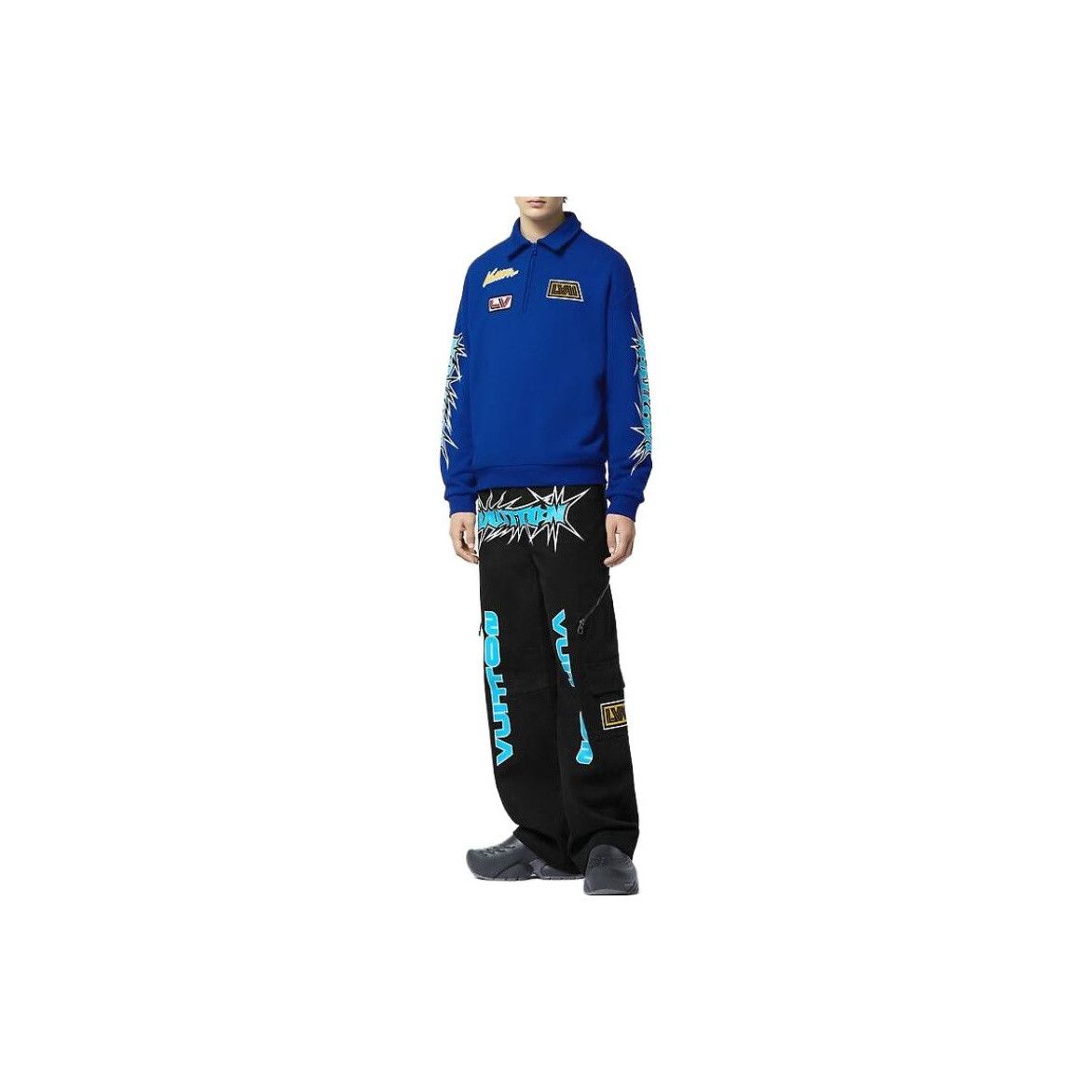 Louis Vuitton Louis Vuitton Graphic Logo Half-Zip Sweatshirt XL Size US XL / EU 56 / 4 - 13 Thumbnail