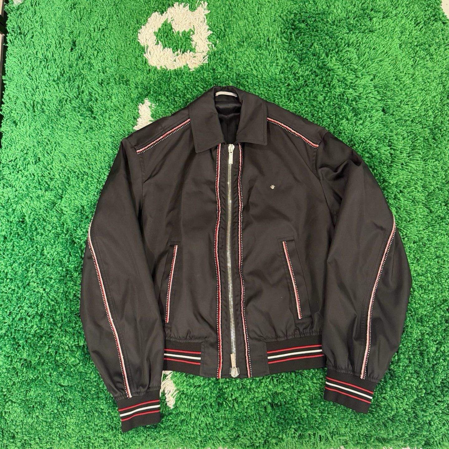 Dior Dior Striped Trim Bomber Jacket Size S Size US S / EU 44-46 / 1 - 4 Thumbnail