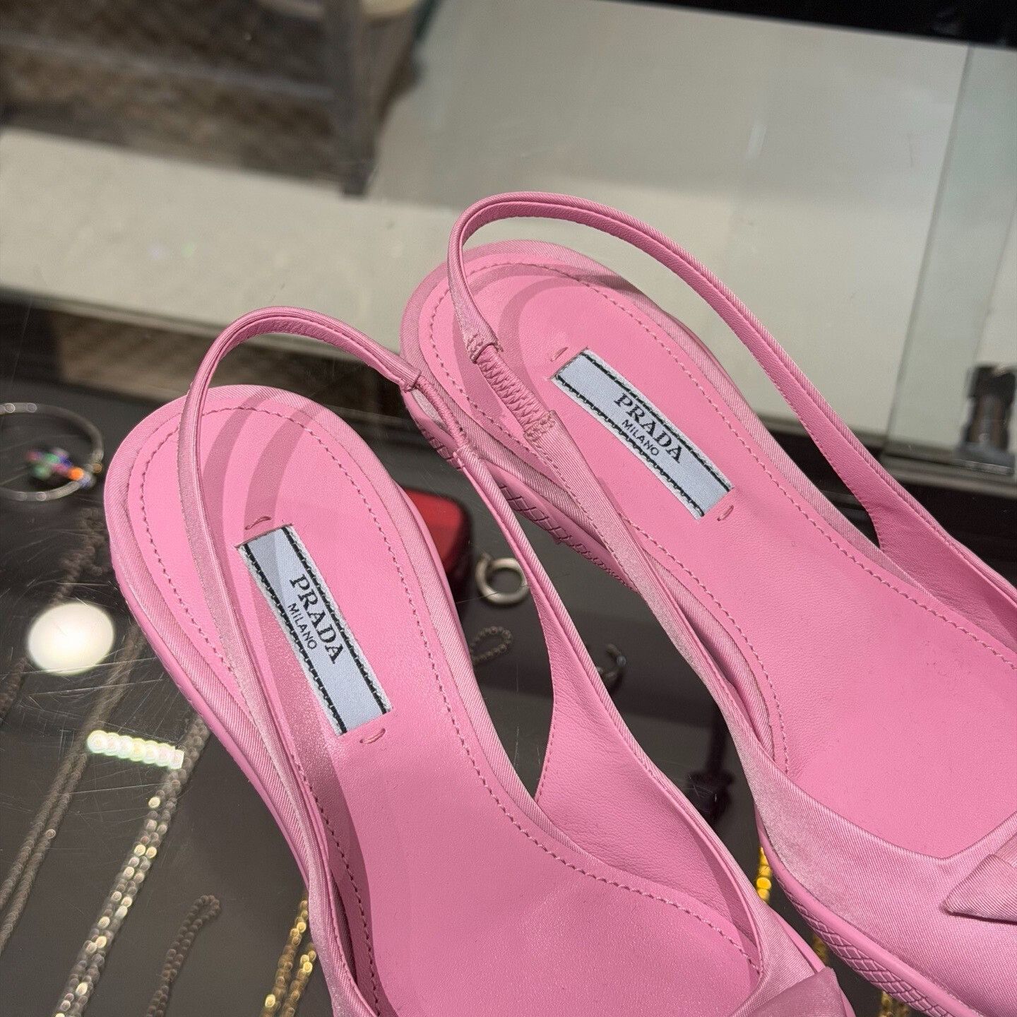 Prada Prada Rose Kitten Heels Size 34.5 Size US 4.5 / IT 34.5 - 5 Thumbnail