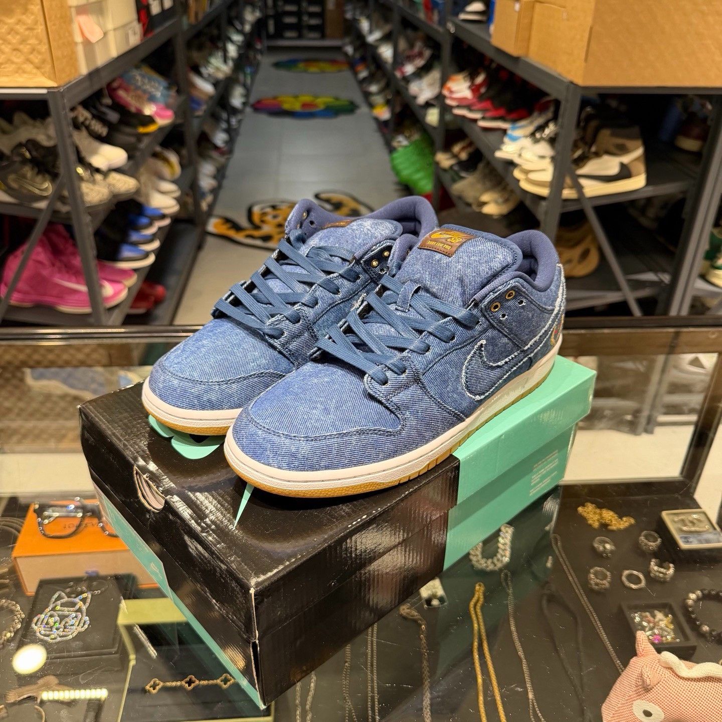 Nike Nike SB Dunk Low Rivals Pack Denim Sneakers Size 11 Size US 11 / EU 44 - 2 Thumbnail