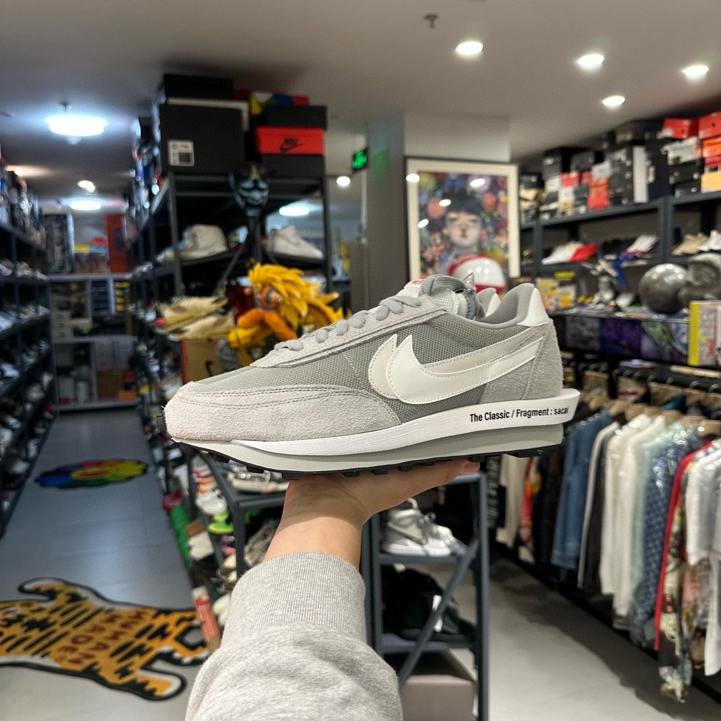 Nike Nike x Fragment x Sacai LDWaffle Grey Size 13 Size US 13 / EU 46 - 3 Thumbnail
