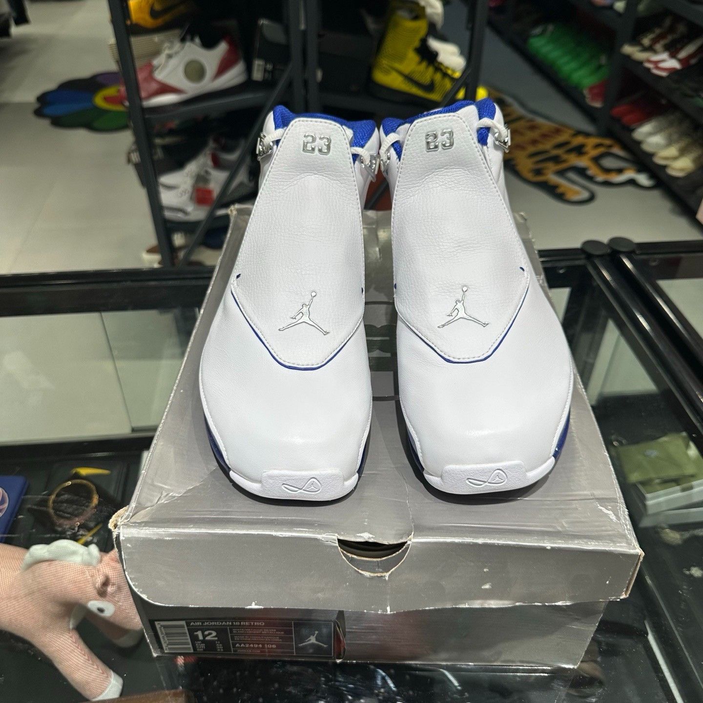 Nike Nike Air Jordan 18 Retro Sport Royal Size 12 Size US 12 / EU 45 - 3 Thumbnail