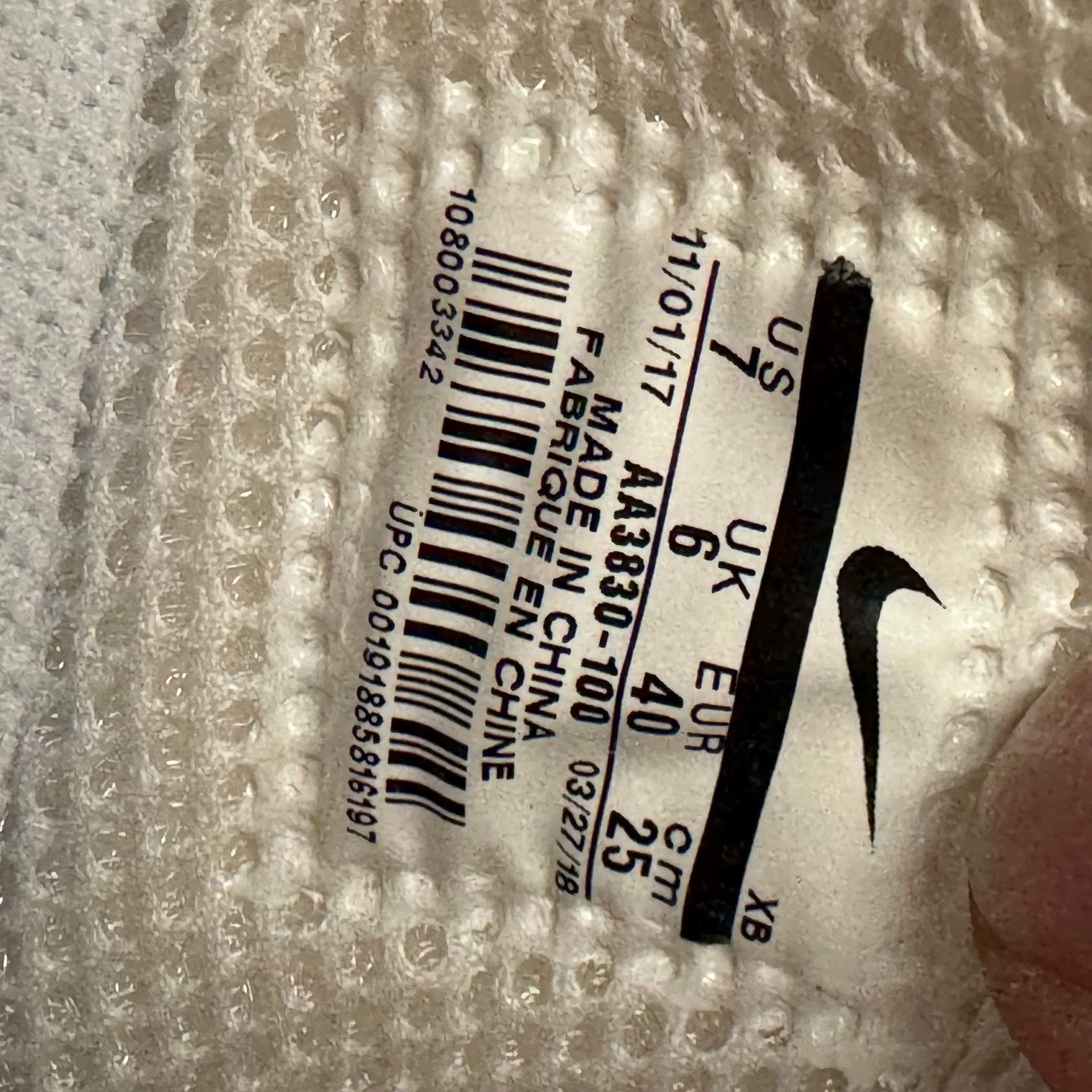 Nike Nike x Off-White Air Presto White Size 7 Size US 7 / EU 40 - 6 Thumbnail