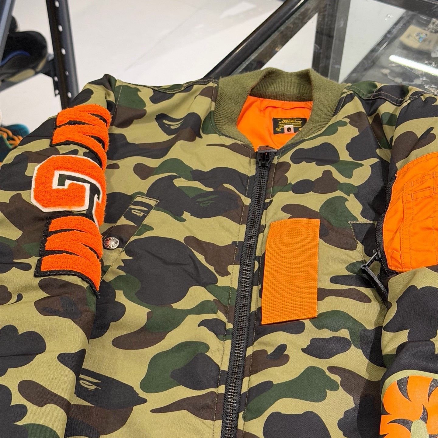 Bape A Bathing Ape Camo Shark Bomber Jacket Size S Size US S / EU 44-46 / 1 - 5 Thumbnail