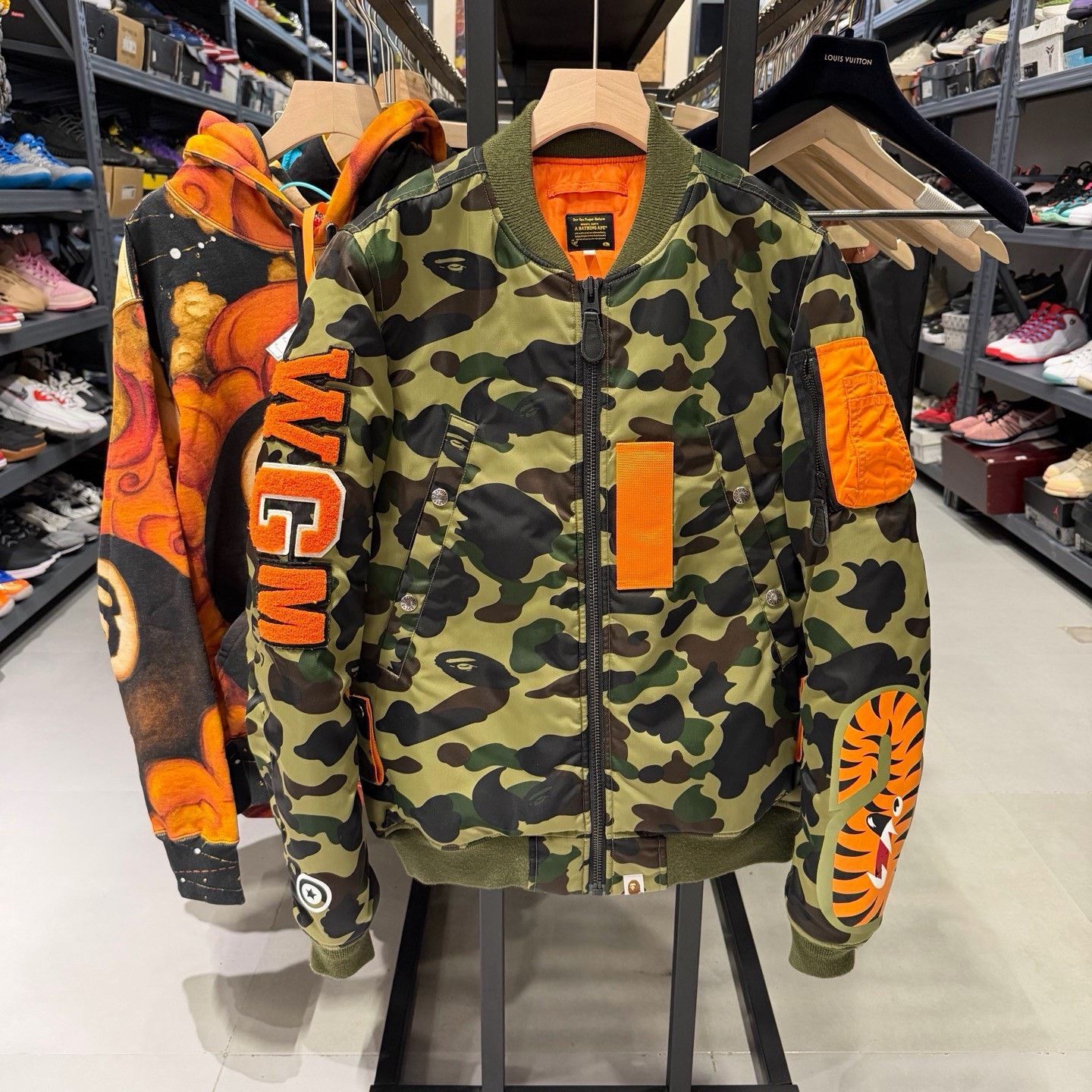 Bape A Bathing Ape Camo Shark Bomber Jacket Size S Size US S / EU 44-46 / 1 - 2 Thumbnail