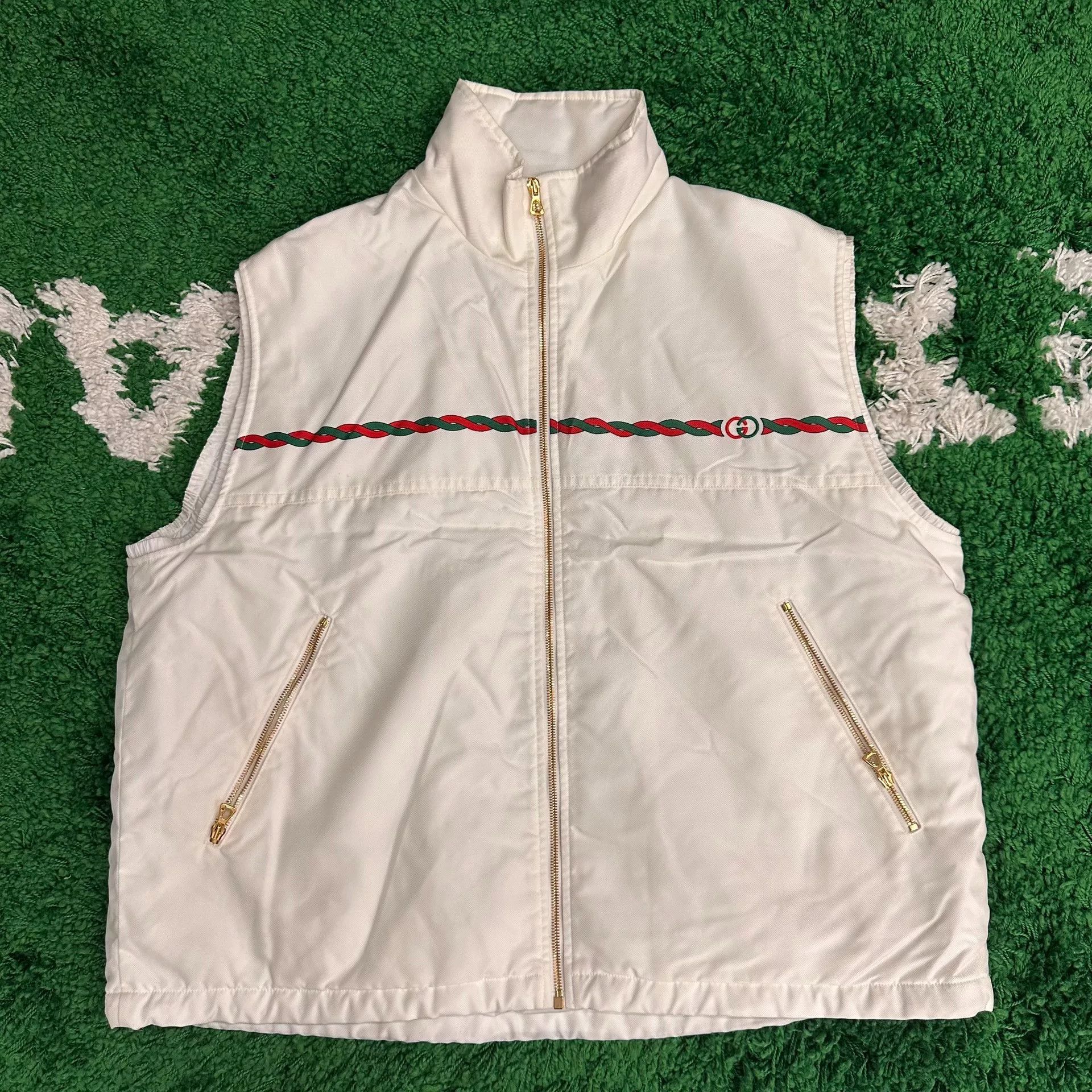 Gucci Gucci Logo Trim Vest Size 50 Size US M / EU 48-50 / 2 - 2 Thumbnail