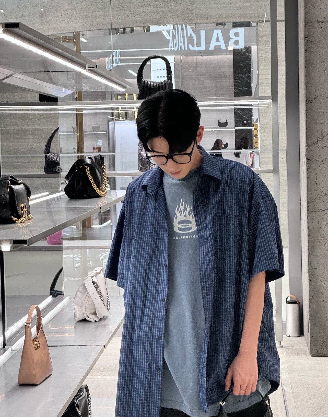 Balenciaga Balenciaga Plaid Layered Shirt Size M Size US M / EU 48-50 / 2 - 4 Thumbnail