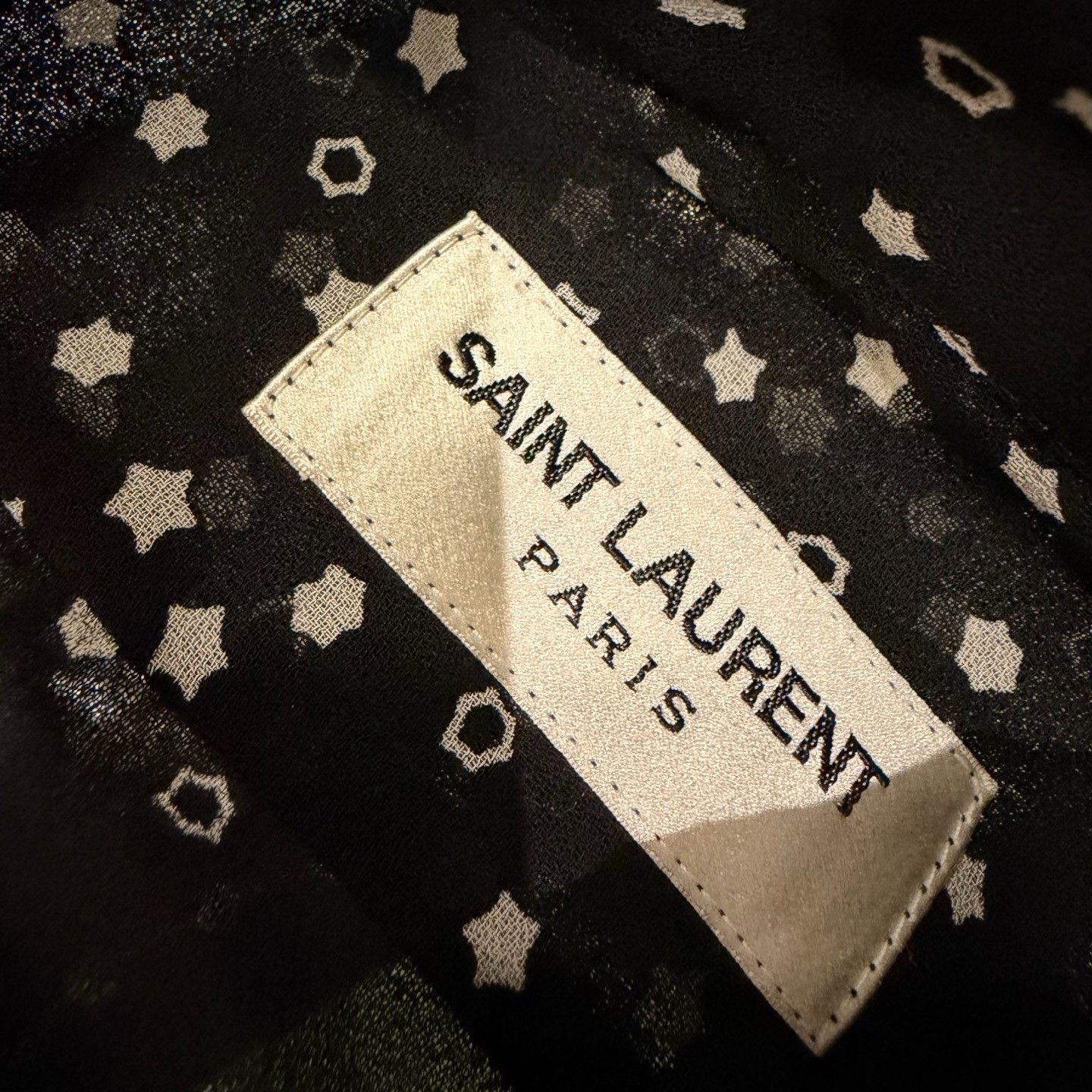 Saint Laurent Paris Saint Laurent Paris Star Print Button Up Shirt F36 Size XS / US 0-2 / IT 36-38 - 7 Thumbnail