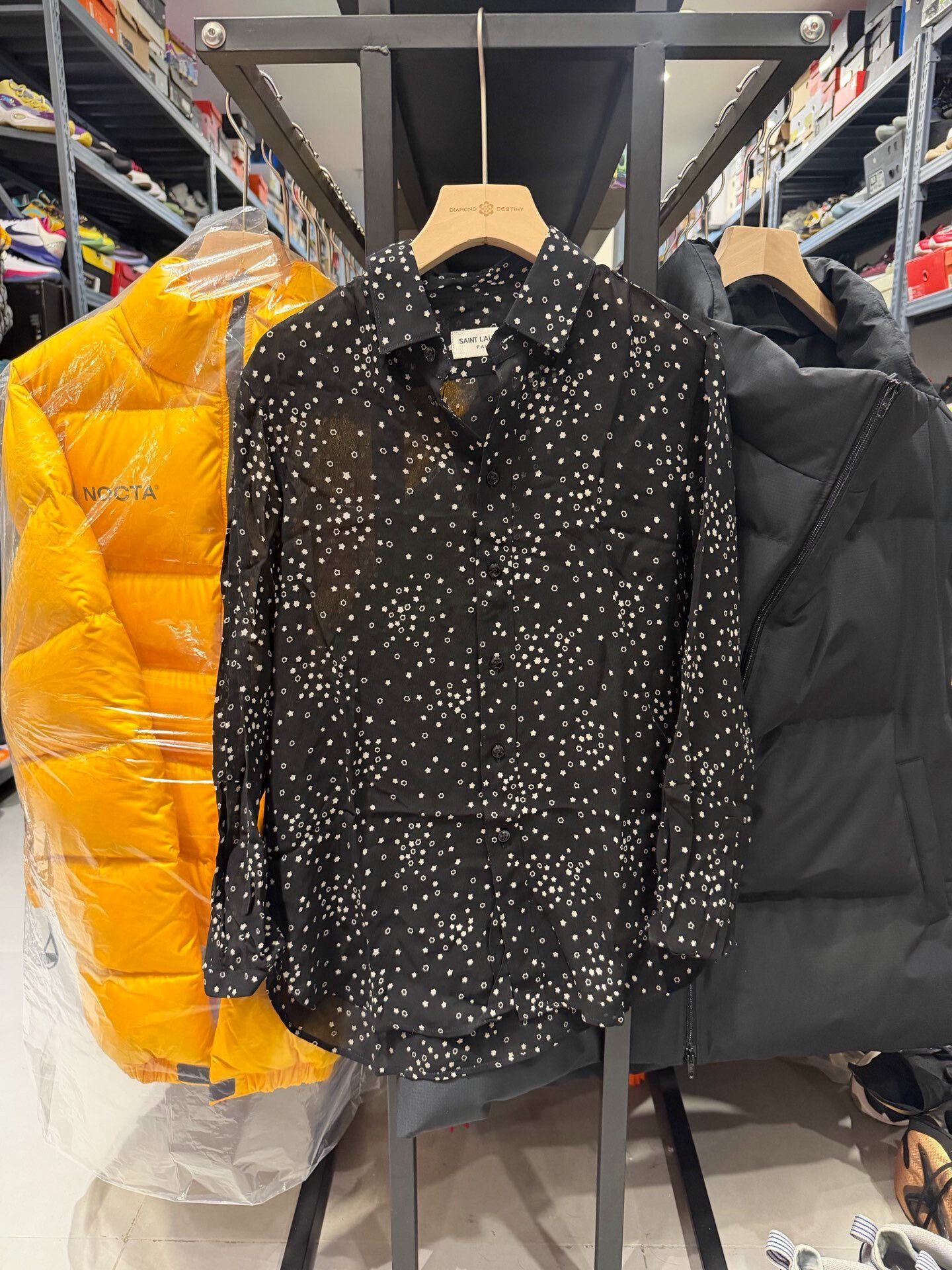 Saint Laurent Paris Saint Laurent Paris Star Print Button Up Shirt F36 Size XS / US 0-2 / IT 36-38 - 2 Thumbnail