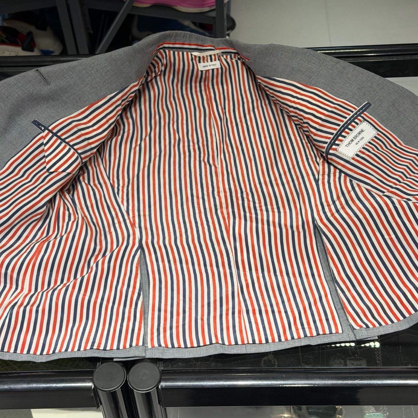 Thom Browne Thom Browne Grey Wool Blend Blazer Size 40 Size S / US 4 / IT 40 - 6 Thumbnail