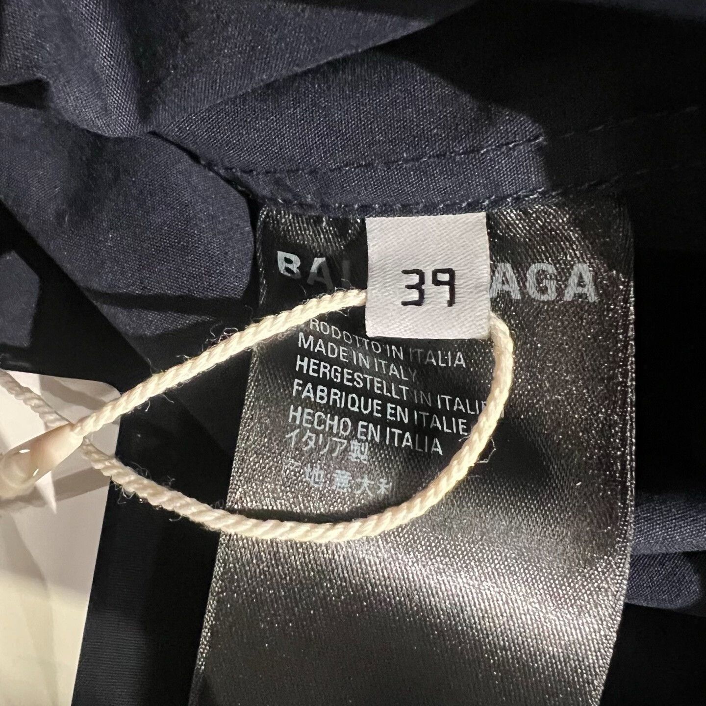 Balenciaga Balenciaga Embroidered Logo Short Sleeve Shirt Size M Size US M / EU 48-50 / 2 - 8 Thumbnail