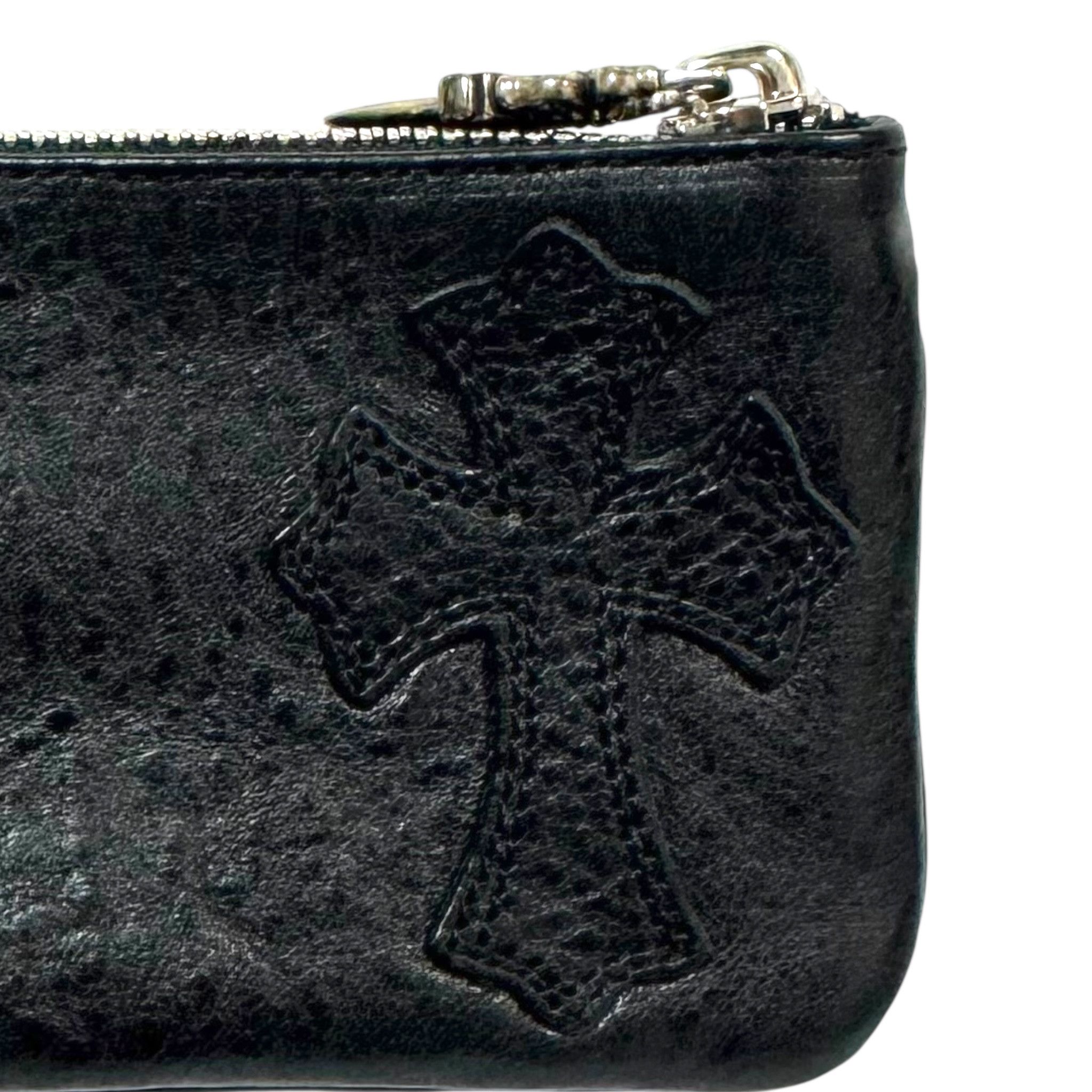 Chrome Hearts Wristlet Leather Cross Patch Wallet Black Size ONE SIZE - 3 Thumbnail