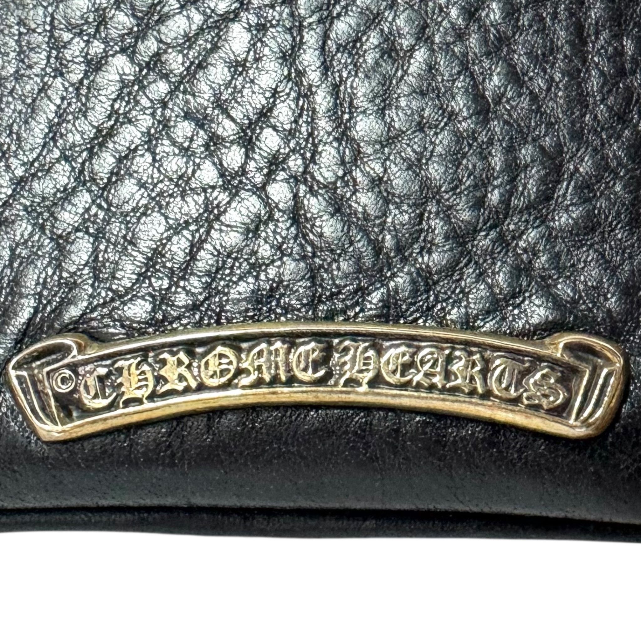 Chrome Hearts Wristlet Leather Cross Patch Wallet Black Size ONE SIZE - 6 Thumbnail