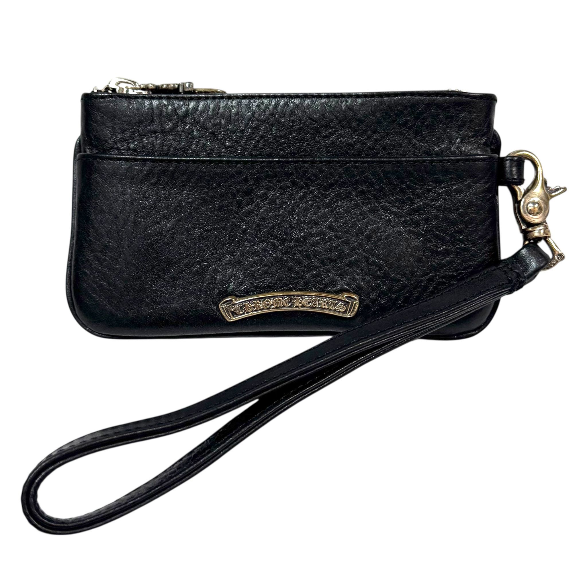 Chrome Hearts Wristlet Leather Cross Patch Wallet Black Size ONE SIZE - 2 Thumbnail