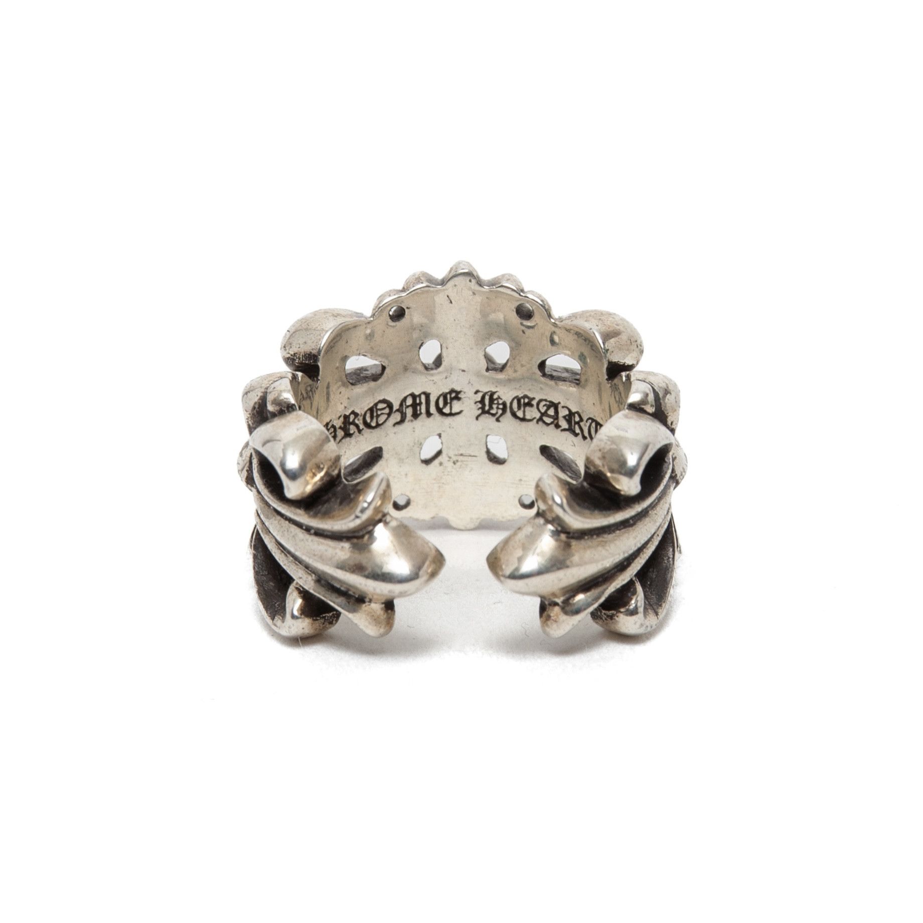 Chrome Hearts Double Floral Cross Ring (.925 Silver) Size ONE SIZE - 4 Thumbnail