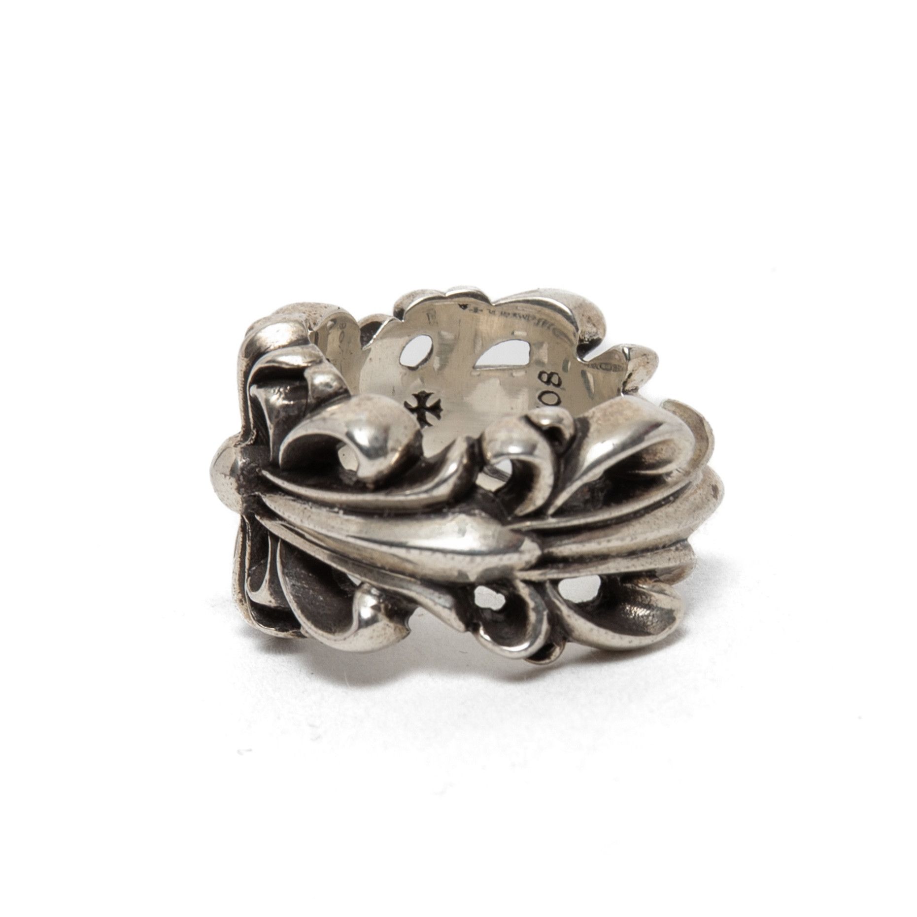 Chrome Hearts Double Floral Cross Ring (.925 Silver) Size ONE SIZE - 3 Thumbnail