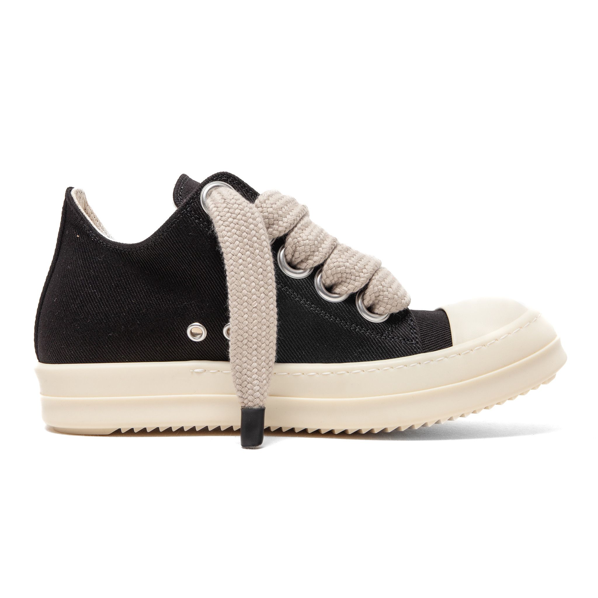 Rick Owens DRKSHDW Concordians Jumbo Lace Sneaker Low Black Milk (W) Size US 7 / IT 37 - 4 Thumbnail