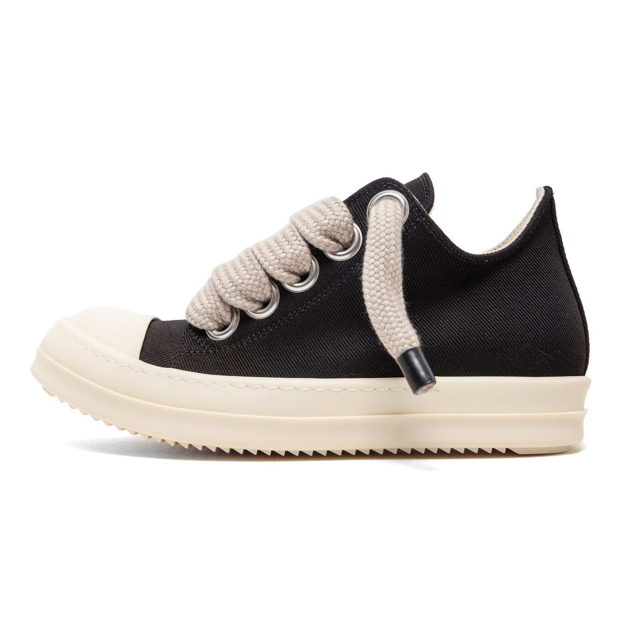 Rick Owens DRKSHDW Concordians Jumbo Lace Sneaker Low Black Milk (W) Size US 7 / IT 37 - 2 Thumbnail