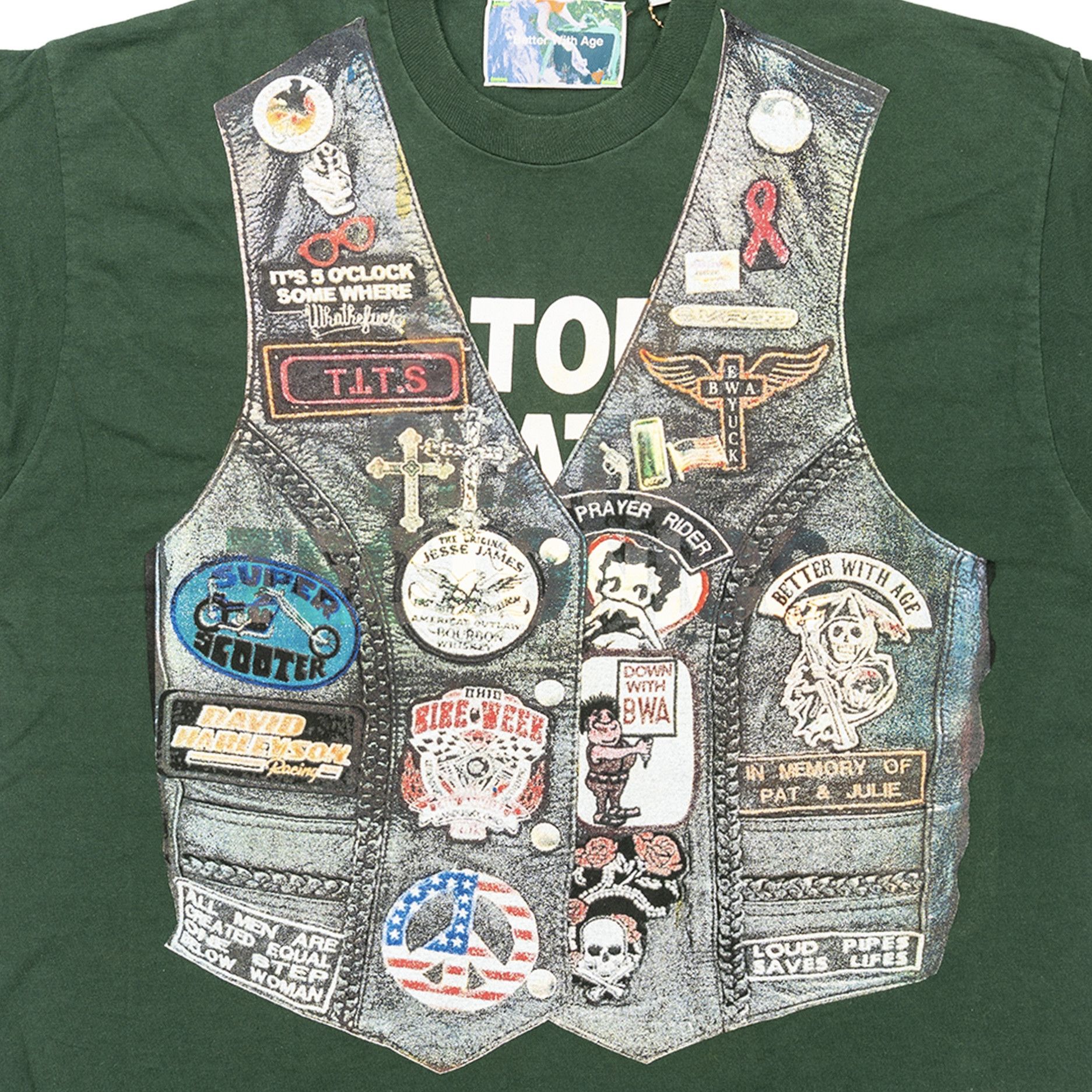 Better With Age Roadie Logo Short Sleeve Tee Shirt Green Multi Size US XL / EU 56 / 4 - 3 Thumbnail