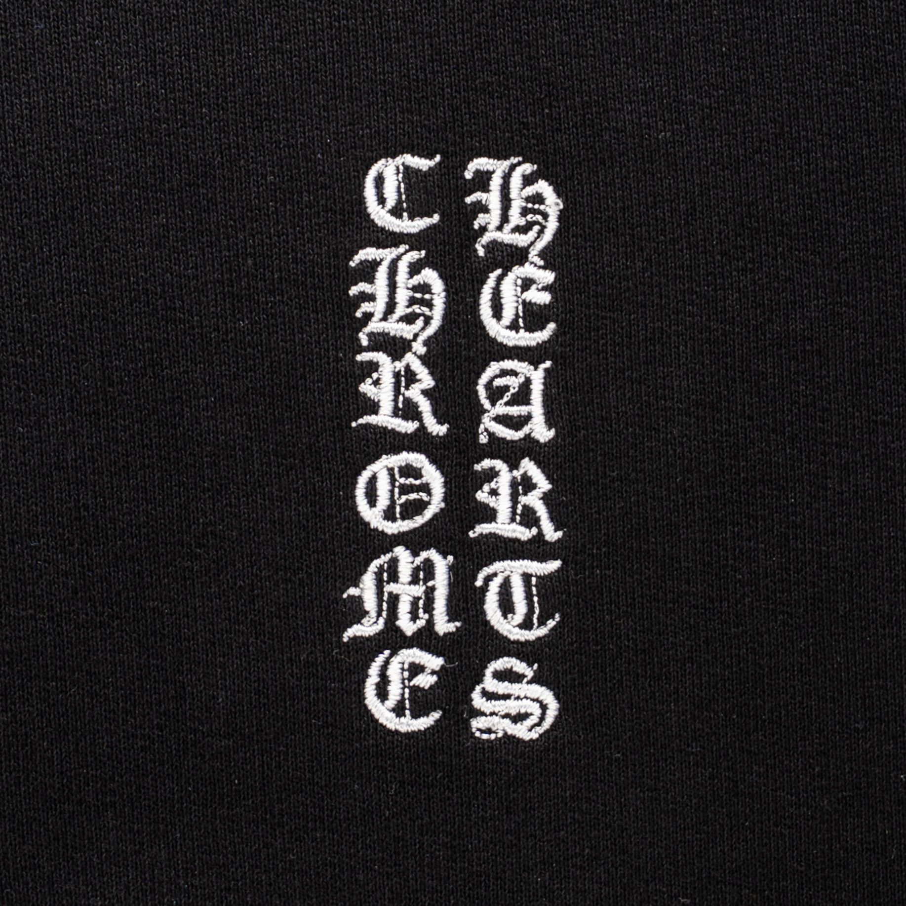 Chrome Hearts Embroidered Vertical Logo Hooded Sweatshirt Black Size US L / EU 52-54 / 3 - 3 Thumbnail
