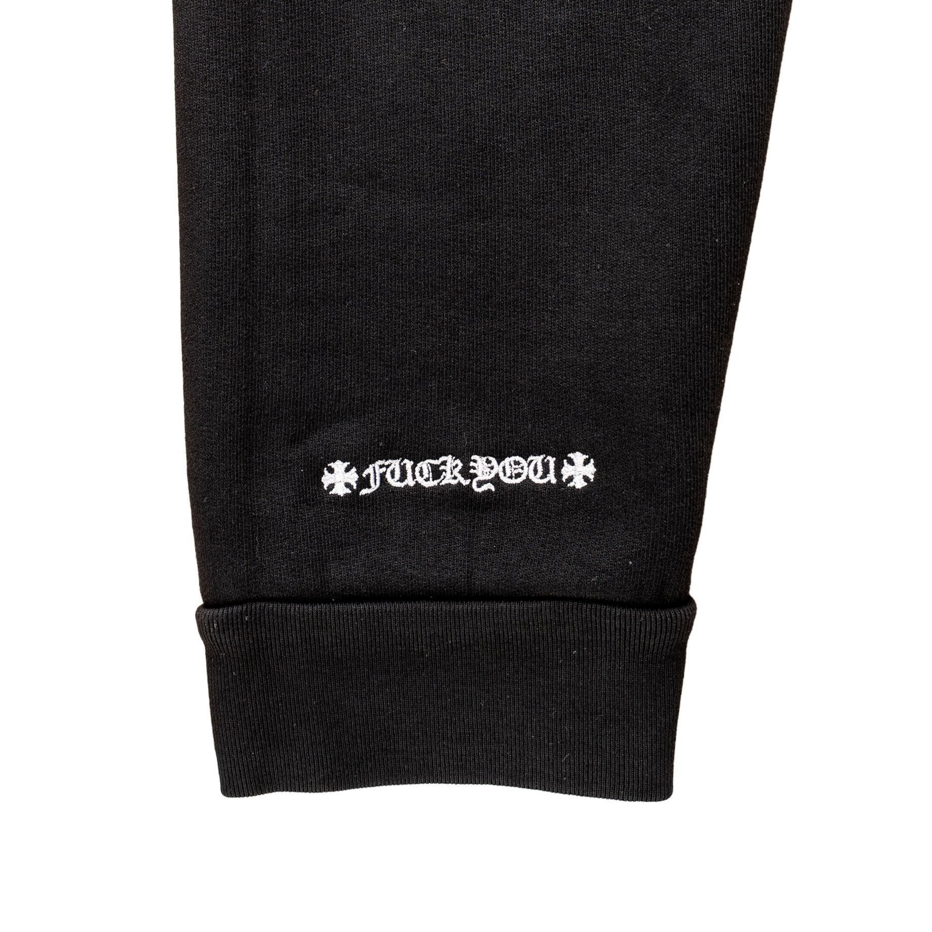 Chrome Hearts Embroidered Vertical Logo Hooded Sweatshirt Black Size US L / EU 52-54 / 3 - 4 Thumbnail