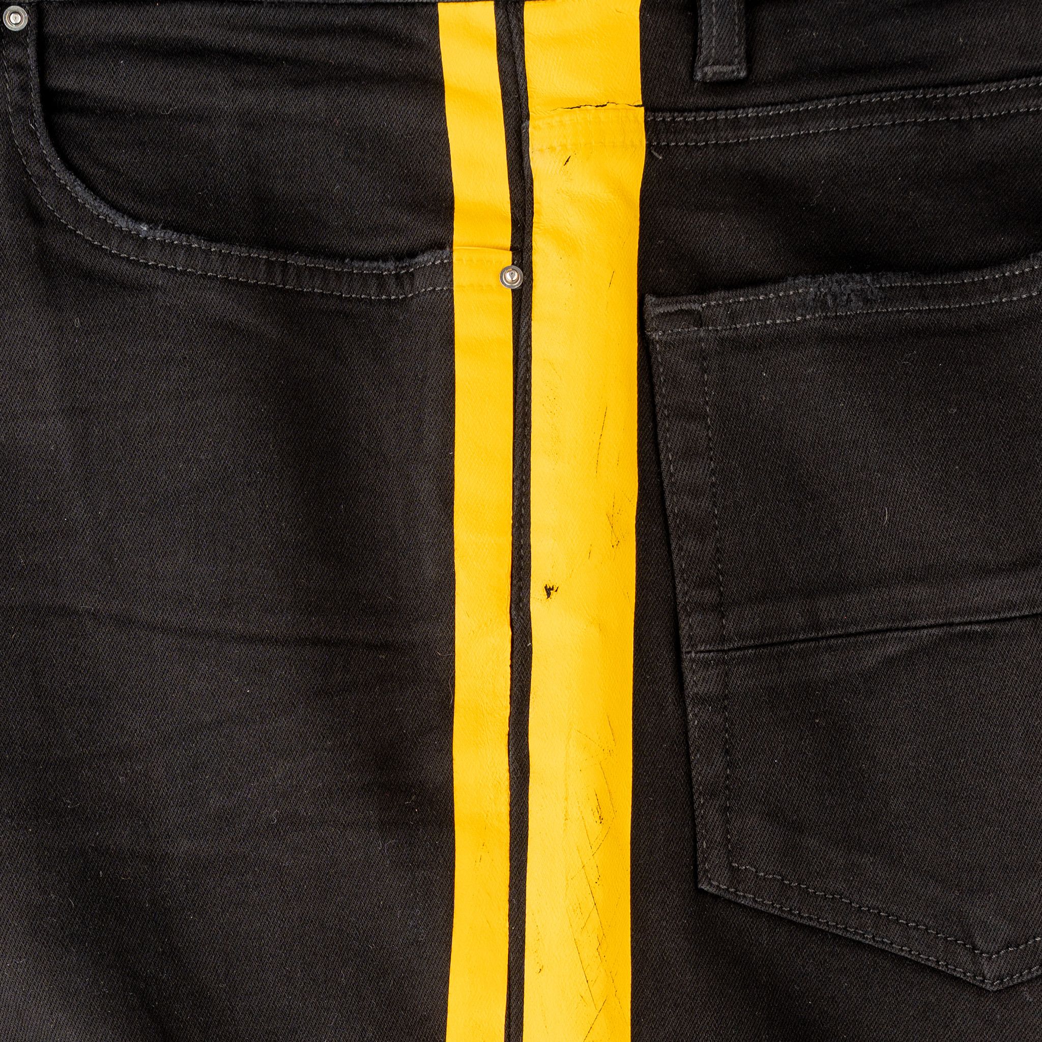 Amiri Amiri Broken Track Jeans Black Yellow Size US 36 / EU 52 - 3 Thumbnail