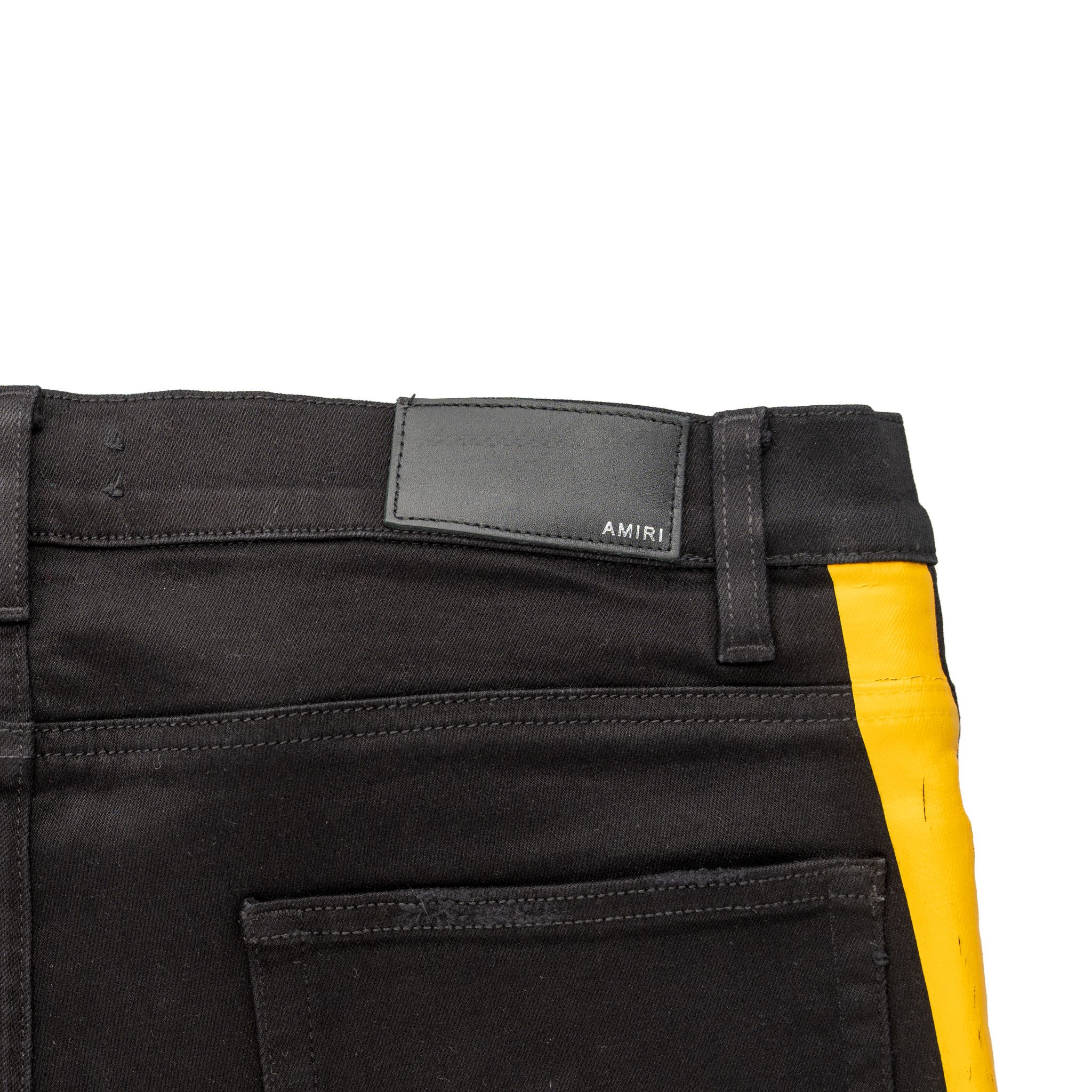 Amiri Amiri Broken Track Jeans Black Yellow Size US 36 / EU 52 - 4 Thumbnail