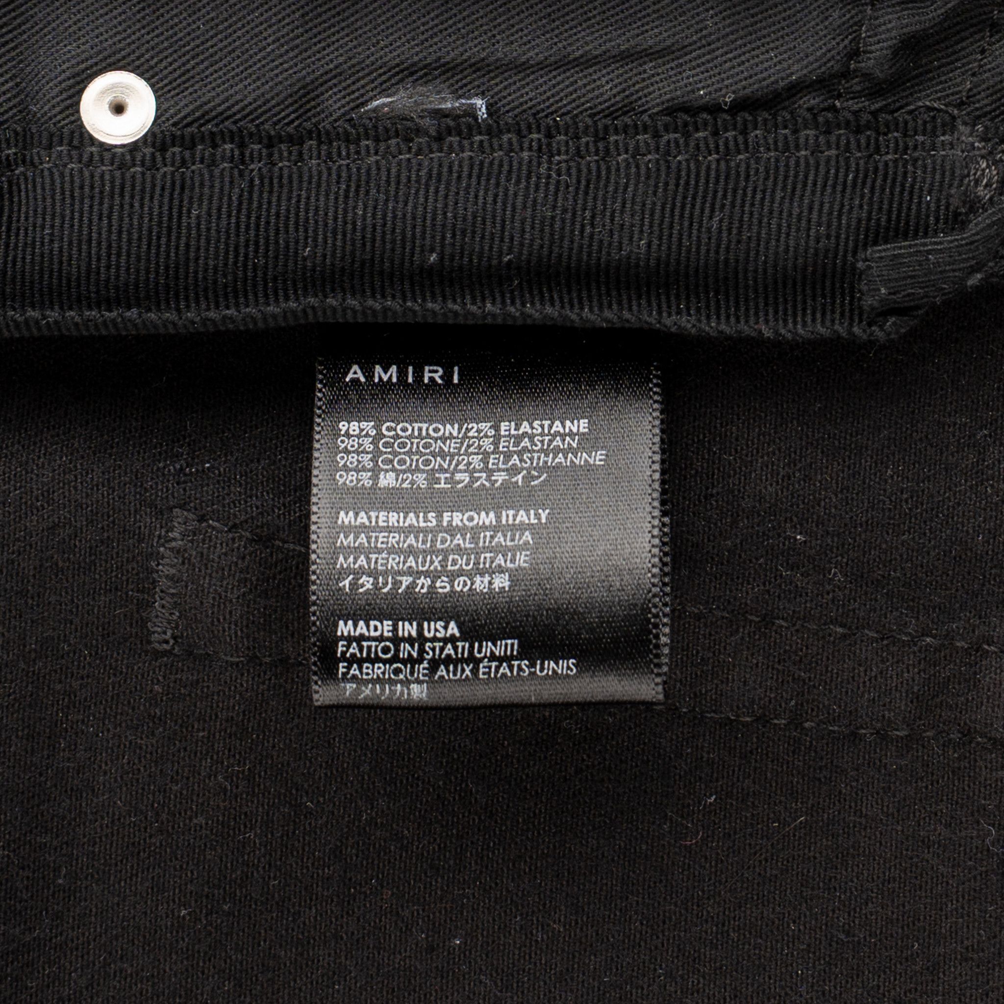 Amiri Amiri Broken Track Jeans Black Yellow Size US 36 / EU 52 - 6 Thumbnail