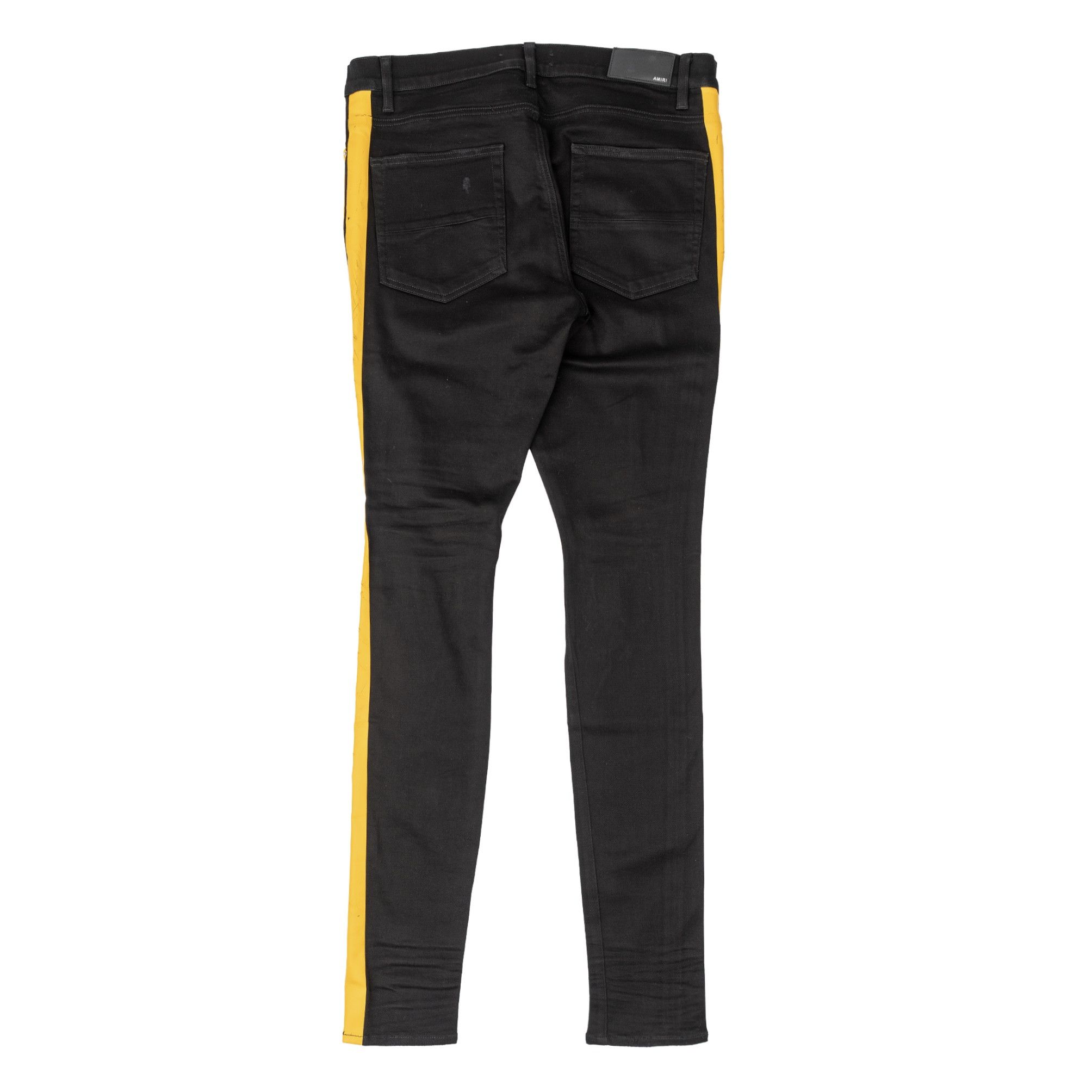 Amiri Amiri Broken Track Jeans Black Yellow Size US 36 / EU 52 - 2 Thumbnail