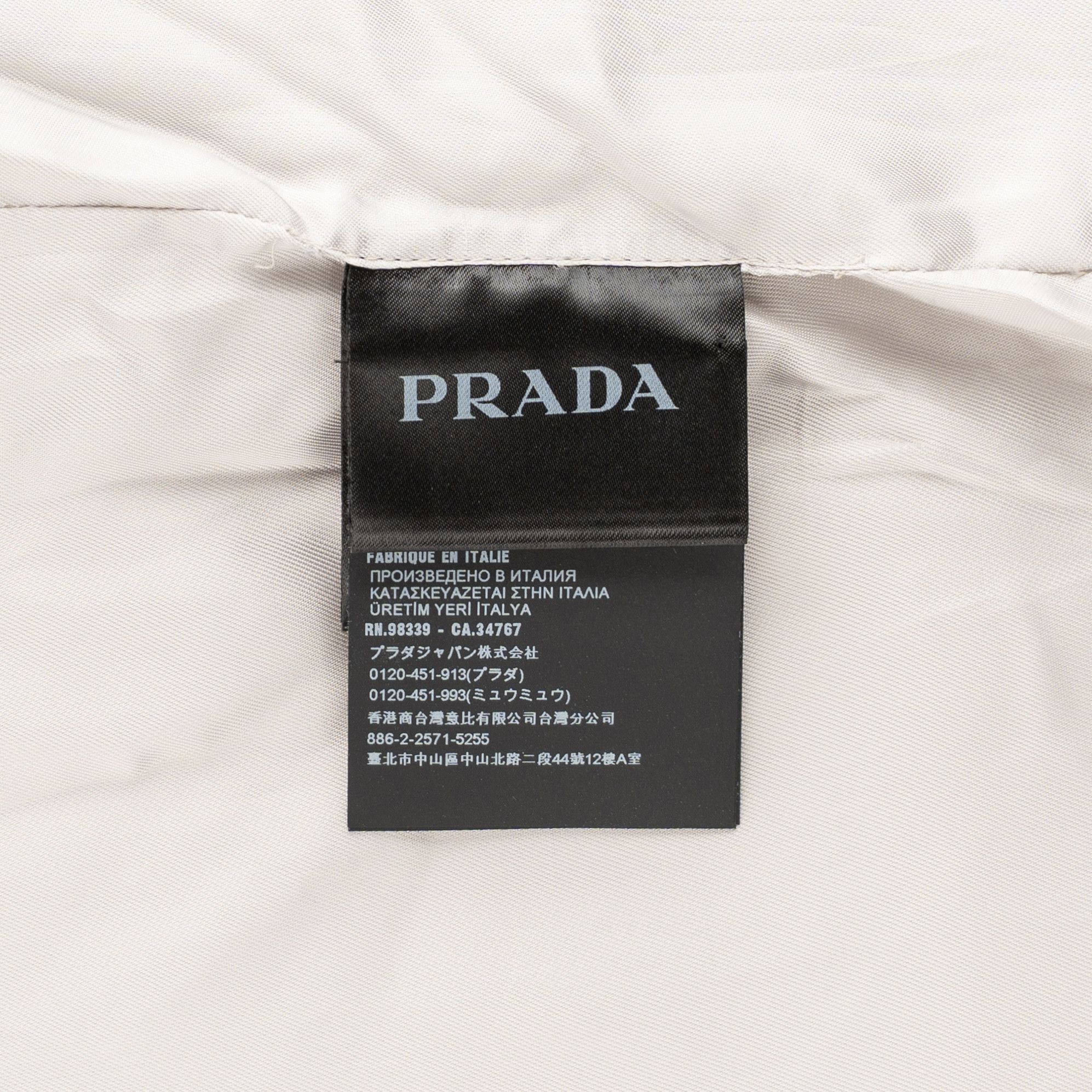 Prada Satin Lined Button Up Short Sleeve Shirt Beige Size US L / EU 52-54 / 3 - 5 Thumbnail